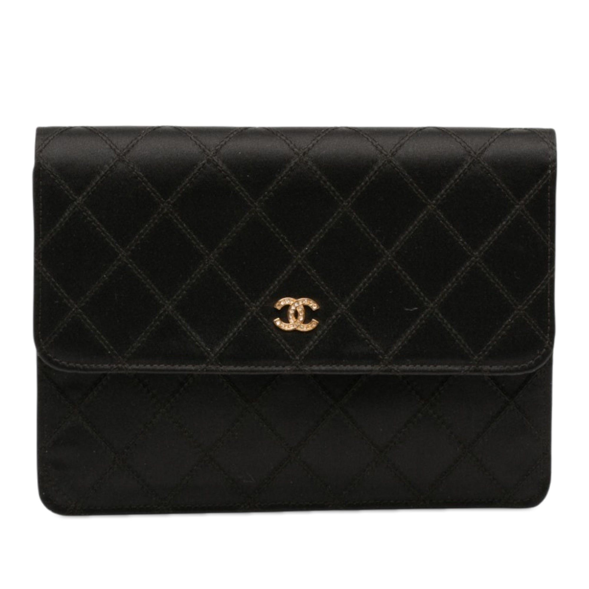 Chanel CC Satin Diamond Stitch Clutch Size ONE SIZE - 1 Thumbnail