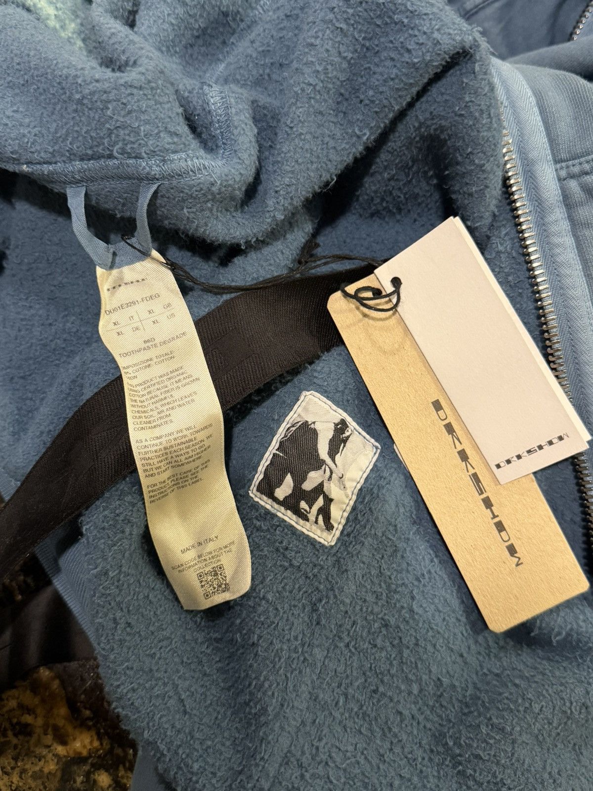 Rick Owens Drkshdw Rick Owens Drkshdw Gimp ToothPaste Degrade Zip Up Hoodie Size US XL / EU 56 / 4 - 13 Thumbnail