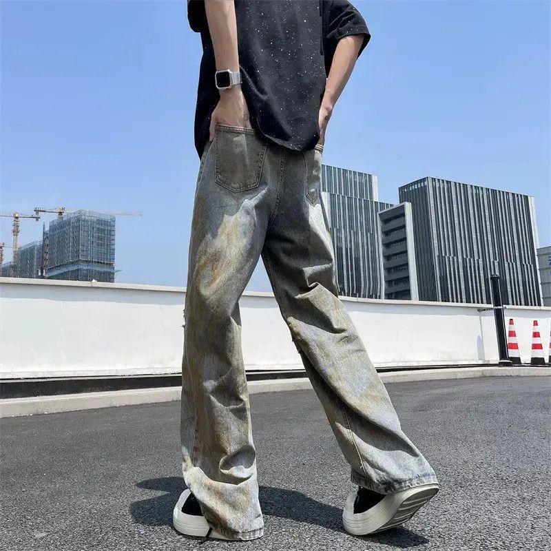 Japanese Brand Retro loose high street straight leg jeans Size US 32 / EU 48 - 4 Thumbnail