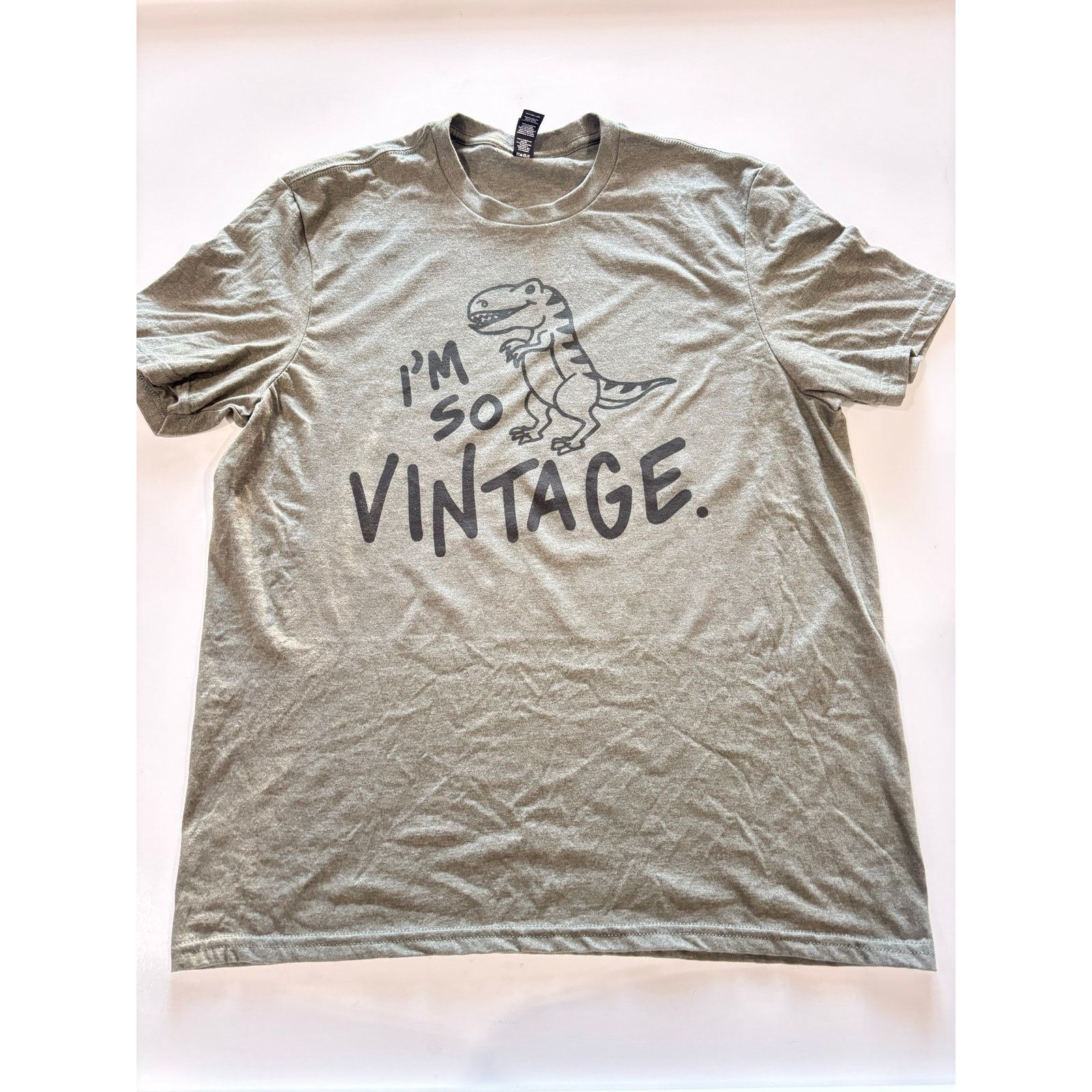 Other I’m So Vintage T-Shirt Dinosaur funny Tee Olive Size L / US 10 / IT 46 - 2 Thumbnail