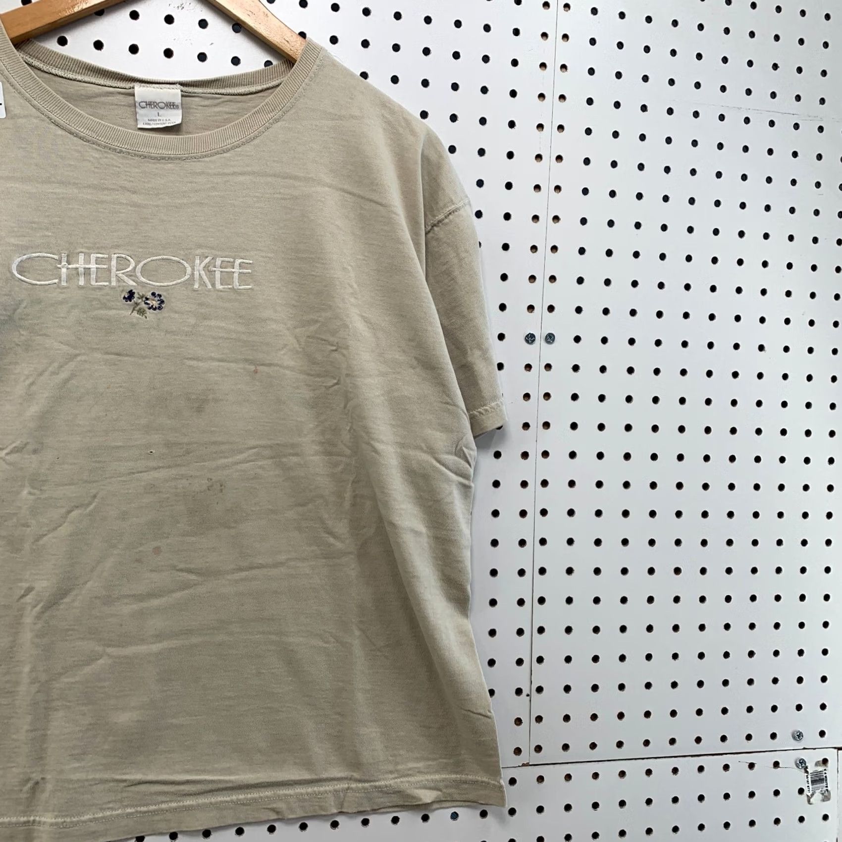 Cherokee VINTAGE Cherokee Shirt Tan Womens Large Embroidered Floral USA MADE Size L / US 10 / IT 46 - 4 Thumbnail