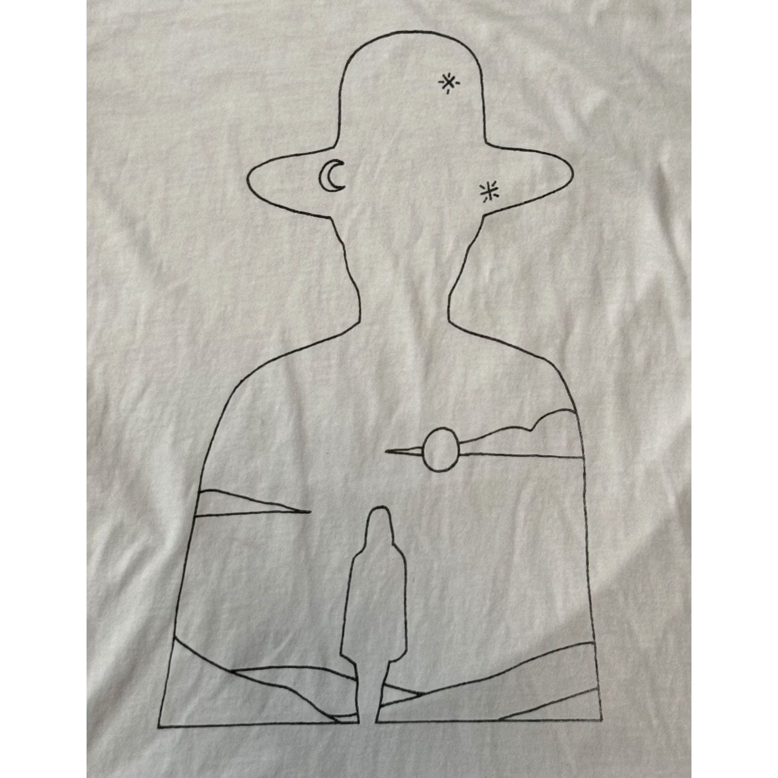 Silhouette Filth Mart Desert Silhouette Shirt M Unisex Adults White Cotton Graphic Print Cowboy Western USA Tom Jean Webb El Cosmico Size US M / EU 48-50 / 2 - 3 Thumbnail