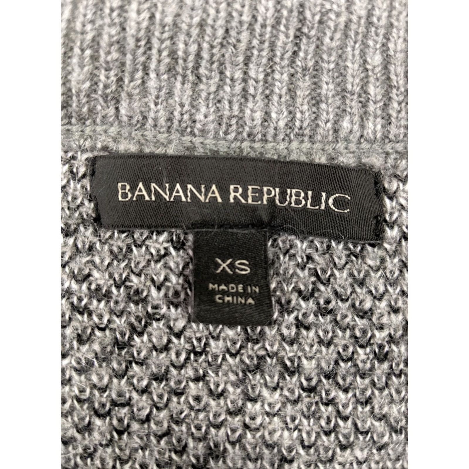 Banana Republic Banana Republic Womens XS Oversize Gray Plaid Wool Mohair Blend Sweater Size XS / US 0-2 / IT 36-38 - 3 Thumbnail