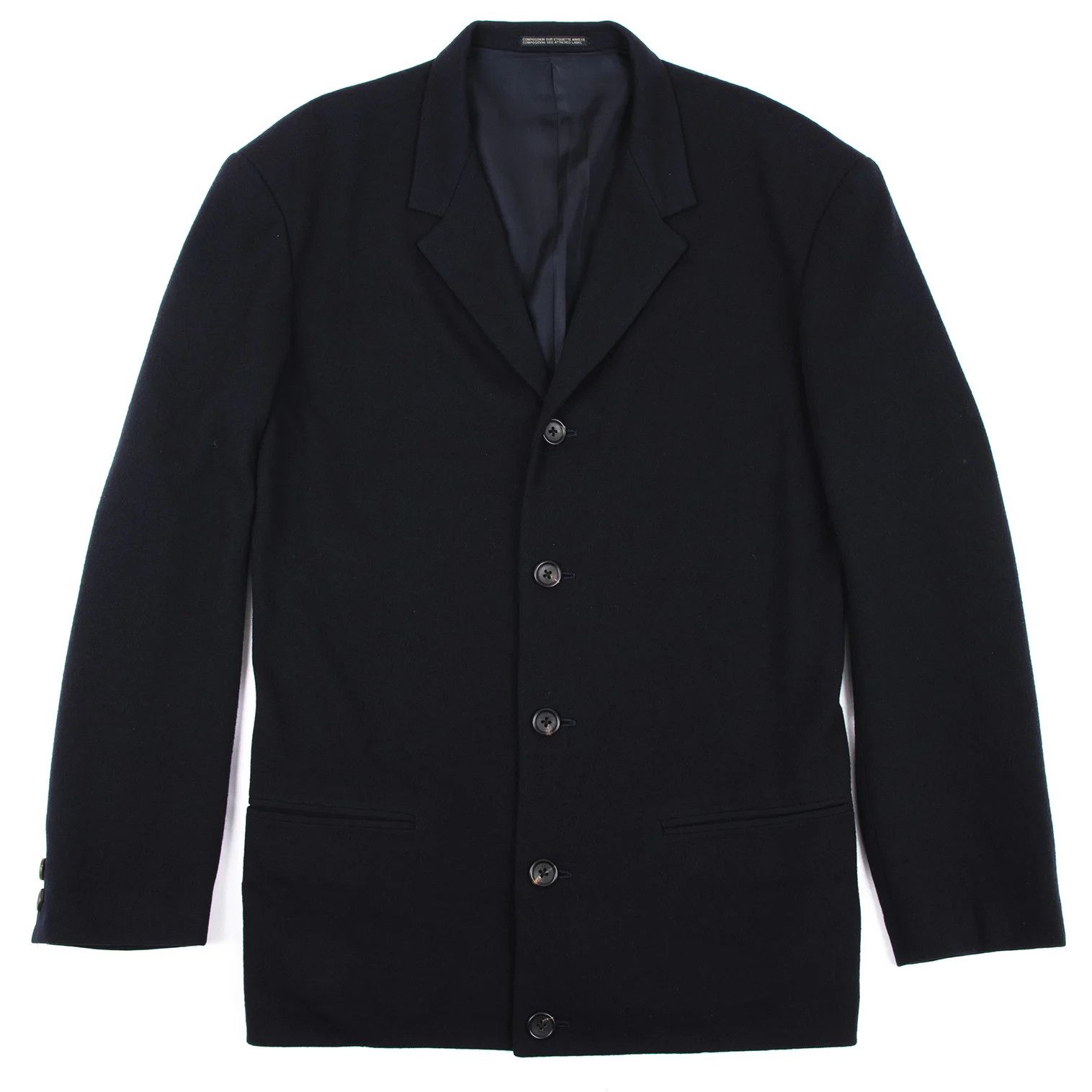 Yohji Yamamoto Yohji Yamamoto Wool Pocket Jacket Navy M Size US M / EU 48-50 / 2 - 1 Thumbnail