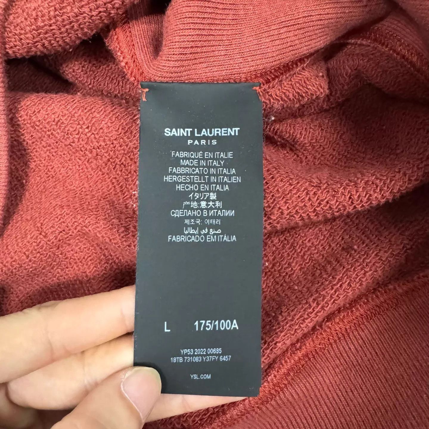 Saint Laurent Paris Orange Long Sleeve Number 24 Sweatshirt L Size US L / EU 52-54 / 3 - 7 Thumbnail