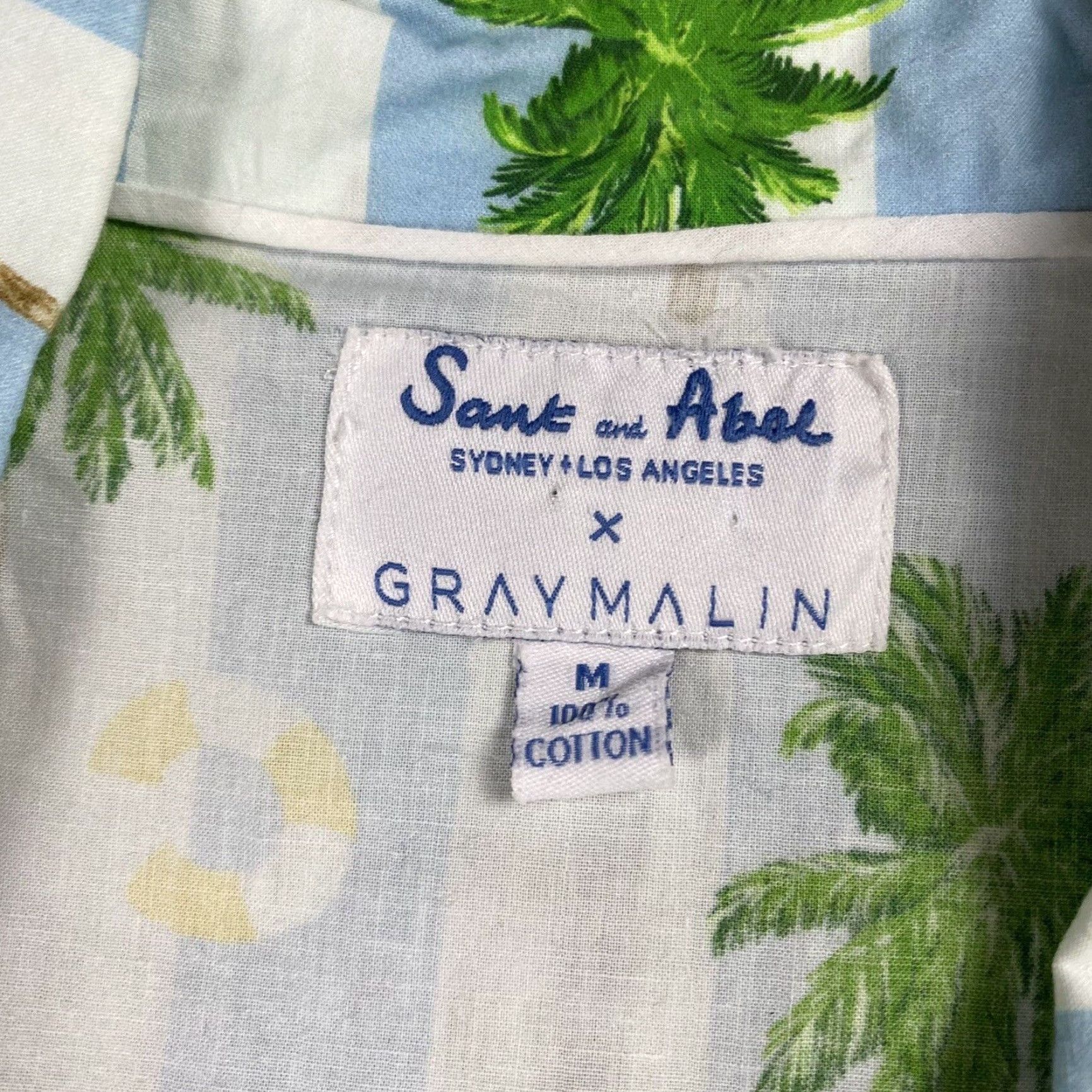 Vintage SANT AND ABEL Blue Striped Beach Pajama Set Women M Short Sleeve Button Front Size M / US 6-8 / IT 42-44 - 7 Thumbnail