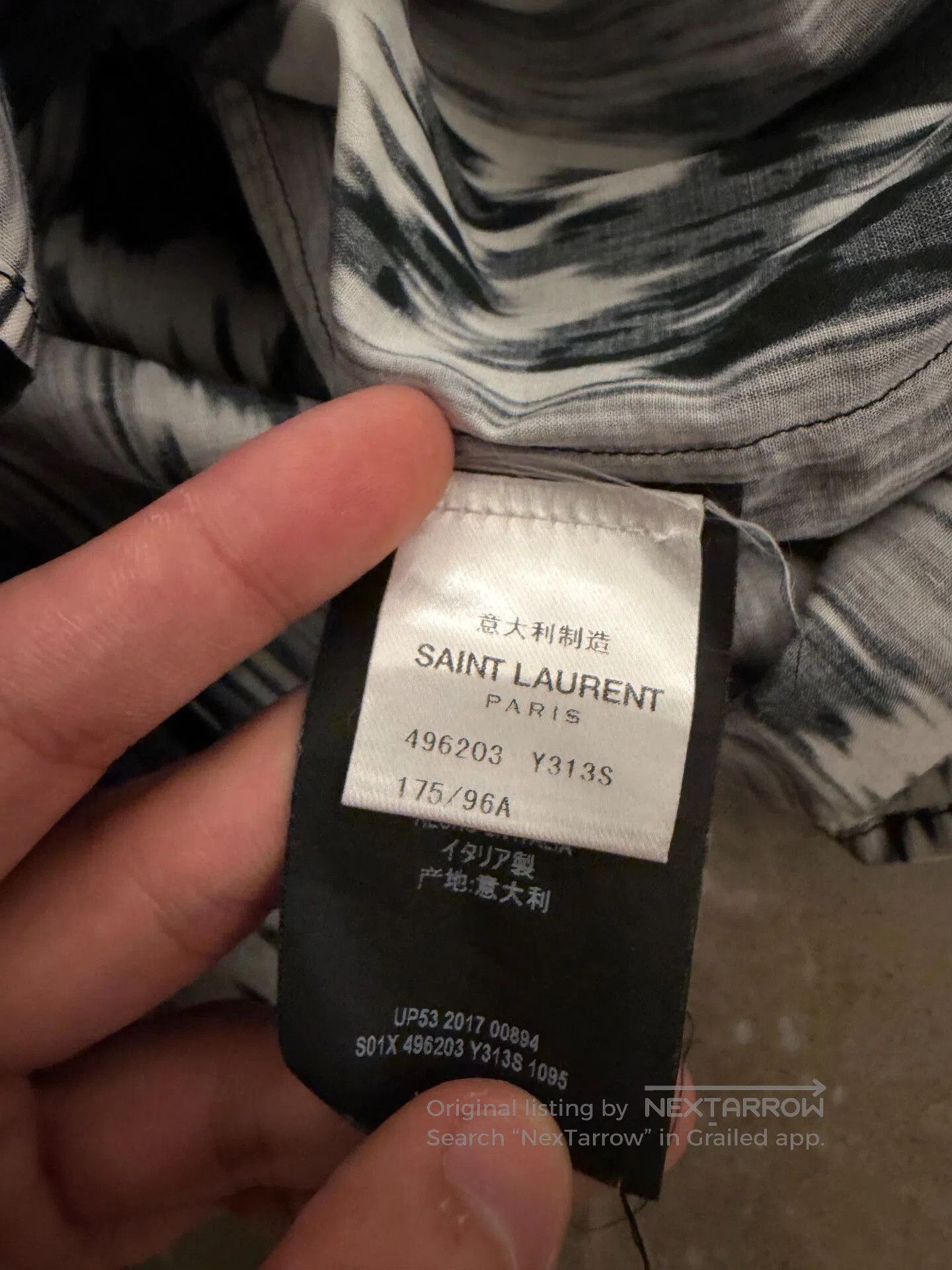 Saint Laurent Paris Saint Laurent Ethnic Pattern Black and White Shirt. Size US S / EU 44-46 / 1 - 6 Thumbnail
