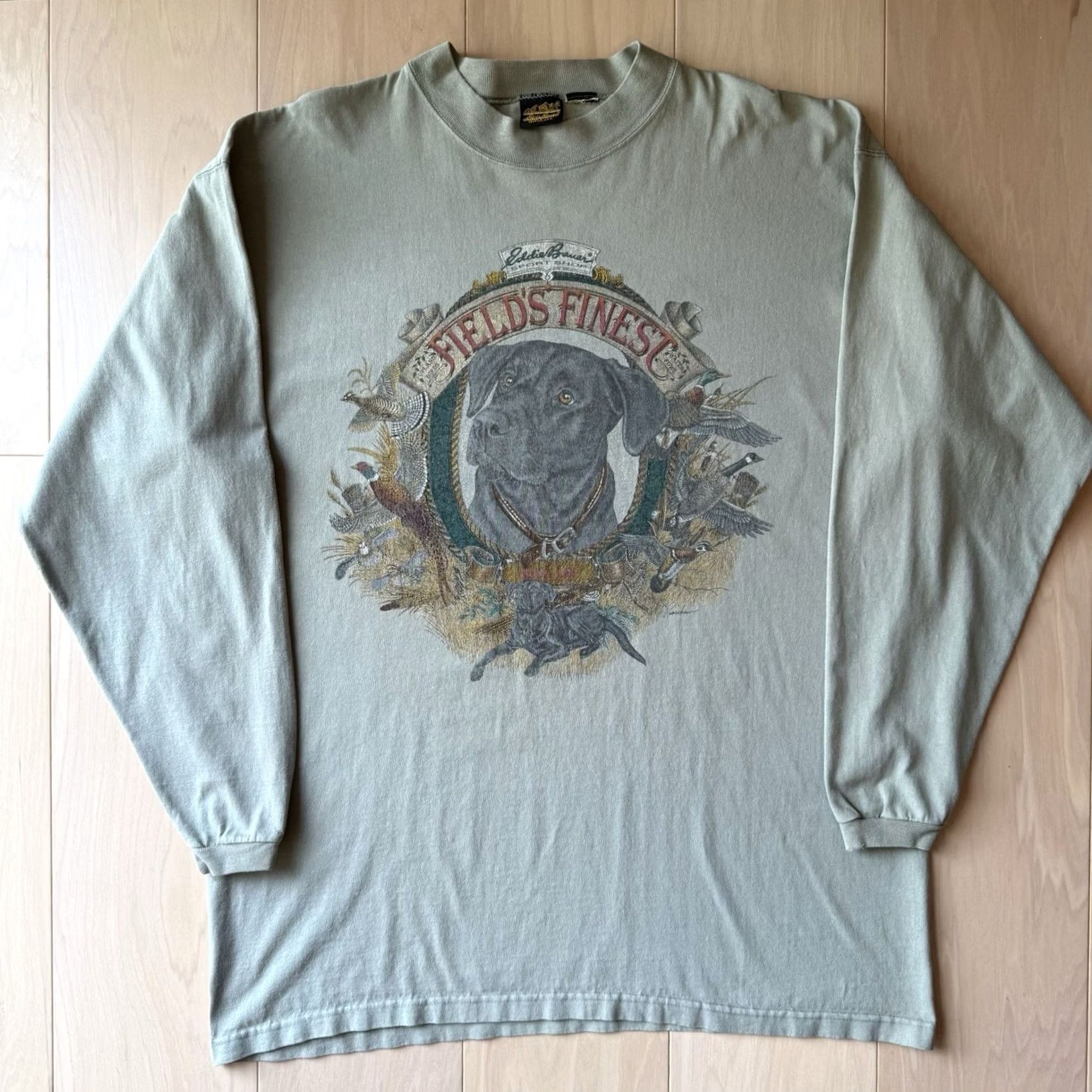 Eddie Bauer VINTAGE Eddie Bauer Shirt Long Sleeve 2XL Green 90s Dog Fields Finest Outdoors Size US XXL / EU 58 / 5 - 2 Thumbnail