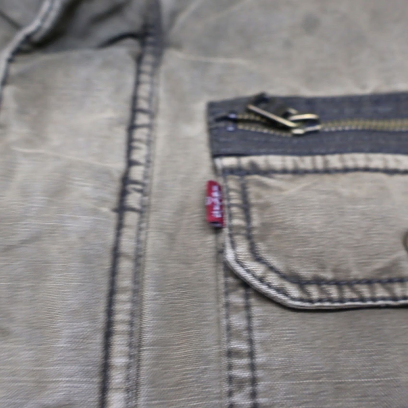 Levi's Levis Jacket Mens Medium Brown Washed Canvas Full Zip Rugged Military Field Size US M / EU 48-50 / 2 - 3 Thumbnail