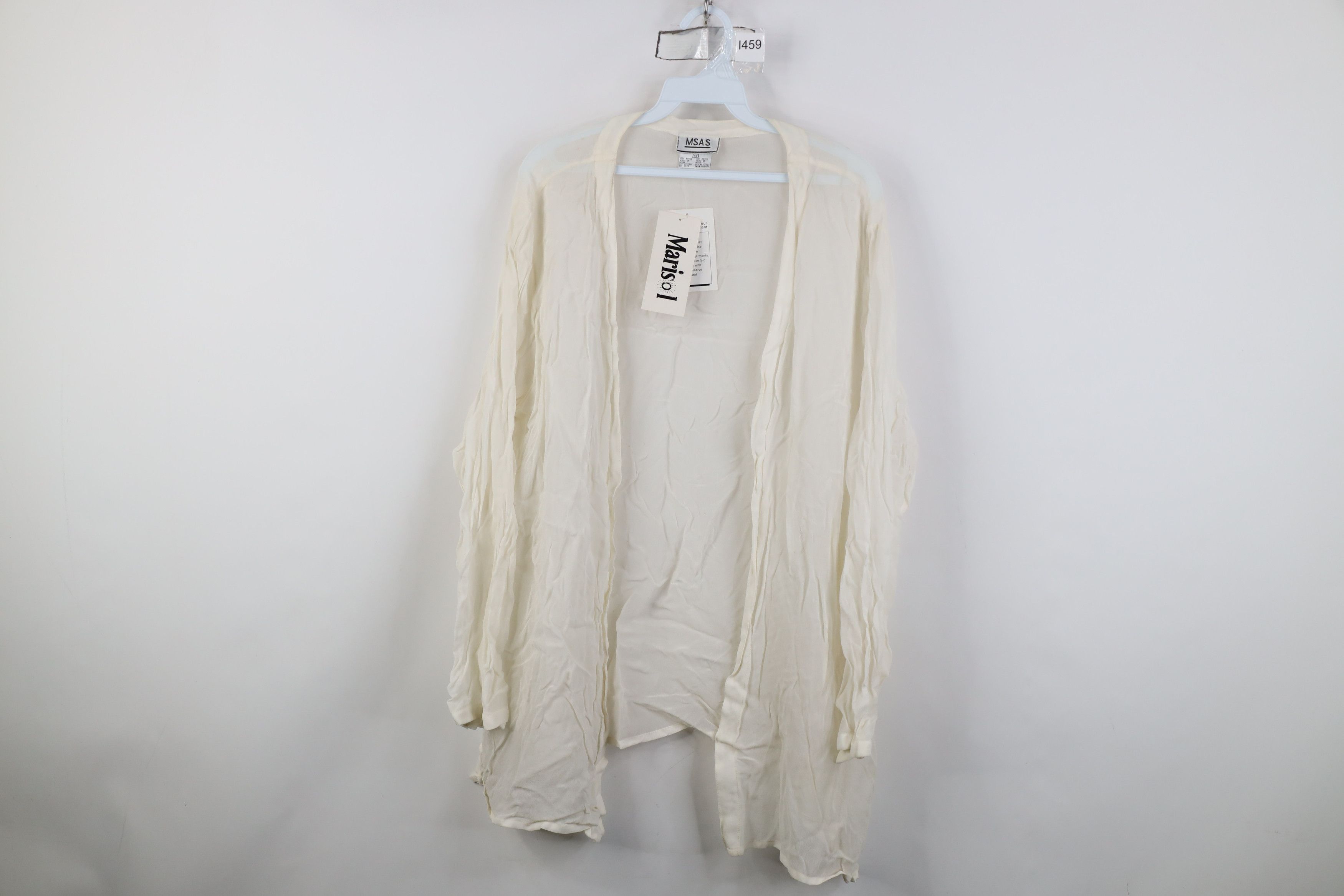 Vintage Deadstock Vintage 90s Babydoll Sheer Open Front Cardigan Size XL / US 12-14 / IT 48-50 - 1 Thumbnail