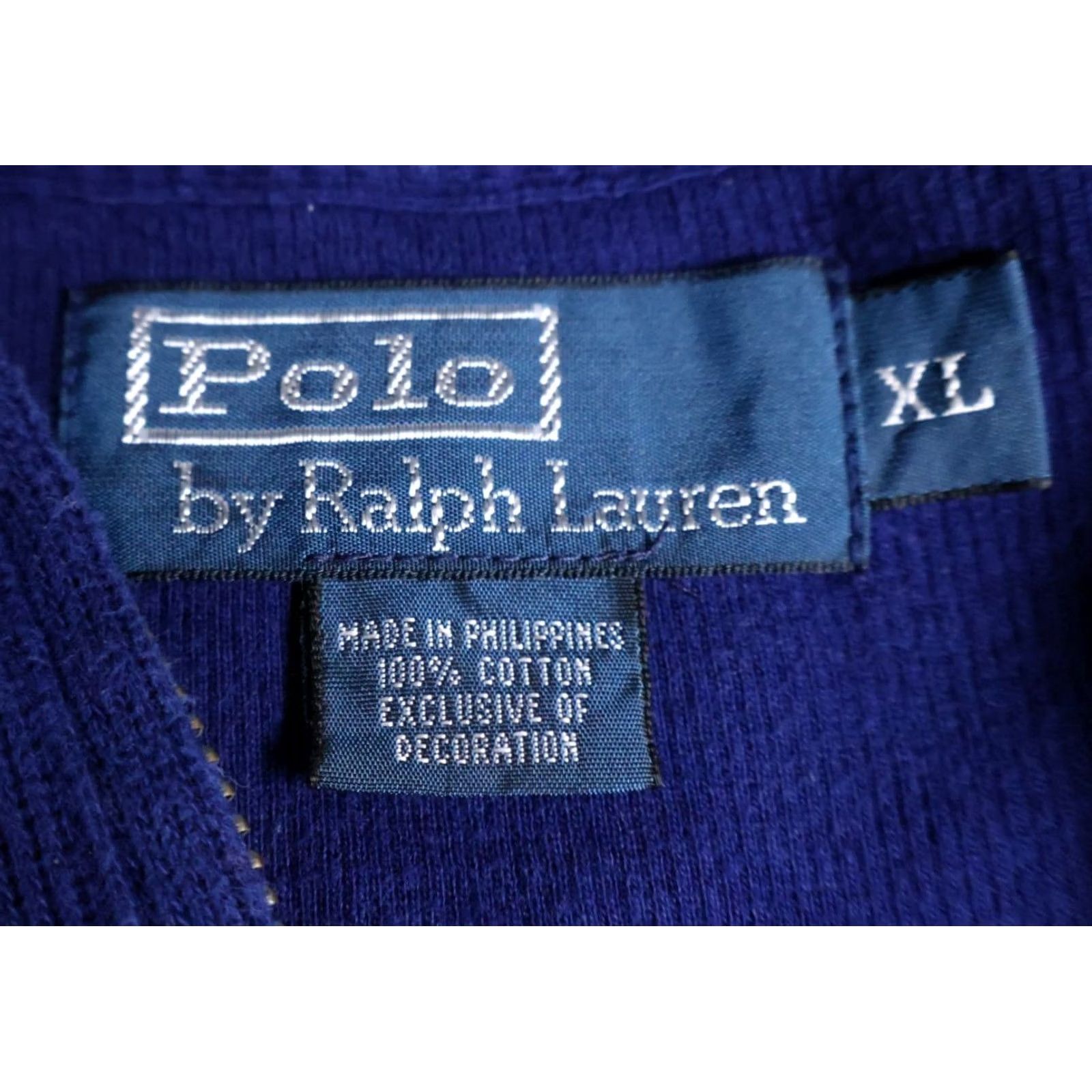 Polo Ralph Lauren Polo Ralph Lauren Sweater Men XL Blue 1/4 Zip Mock Neck 100% Cotton Preppy Size US XL / EU 56 / 4 - 3 Thumbnail
