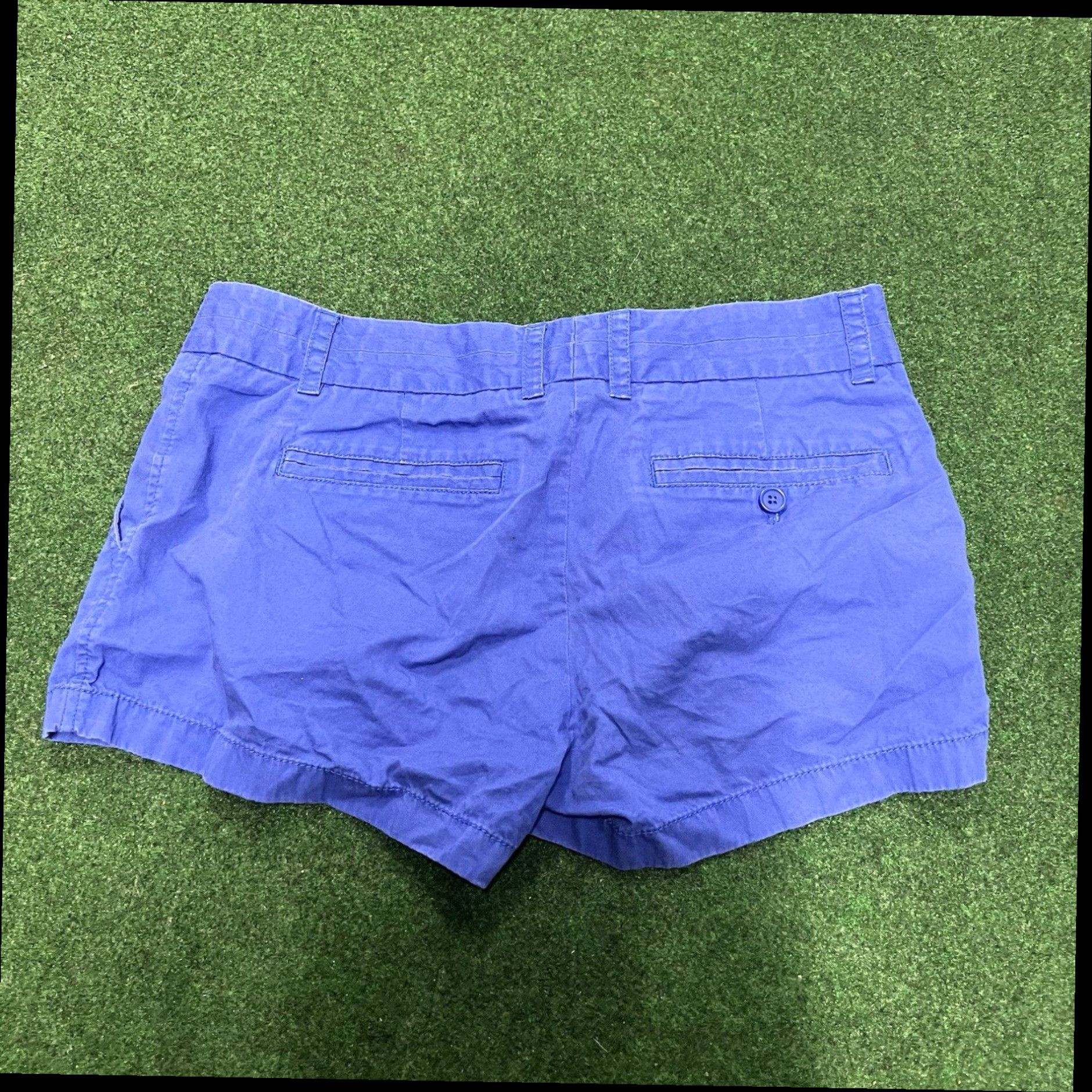 J.Crew J. Crew Women's Chino Broken In Shorts Size 6 Blue Flat Front 3 Inch Inseam Size 28" / US 6 / IT 42 - 7 Thumbnail
