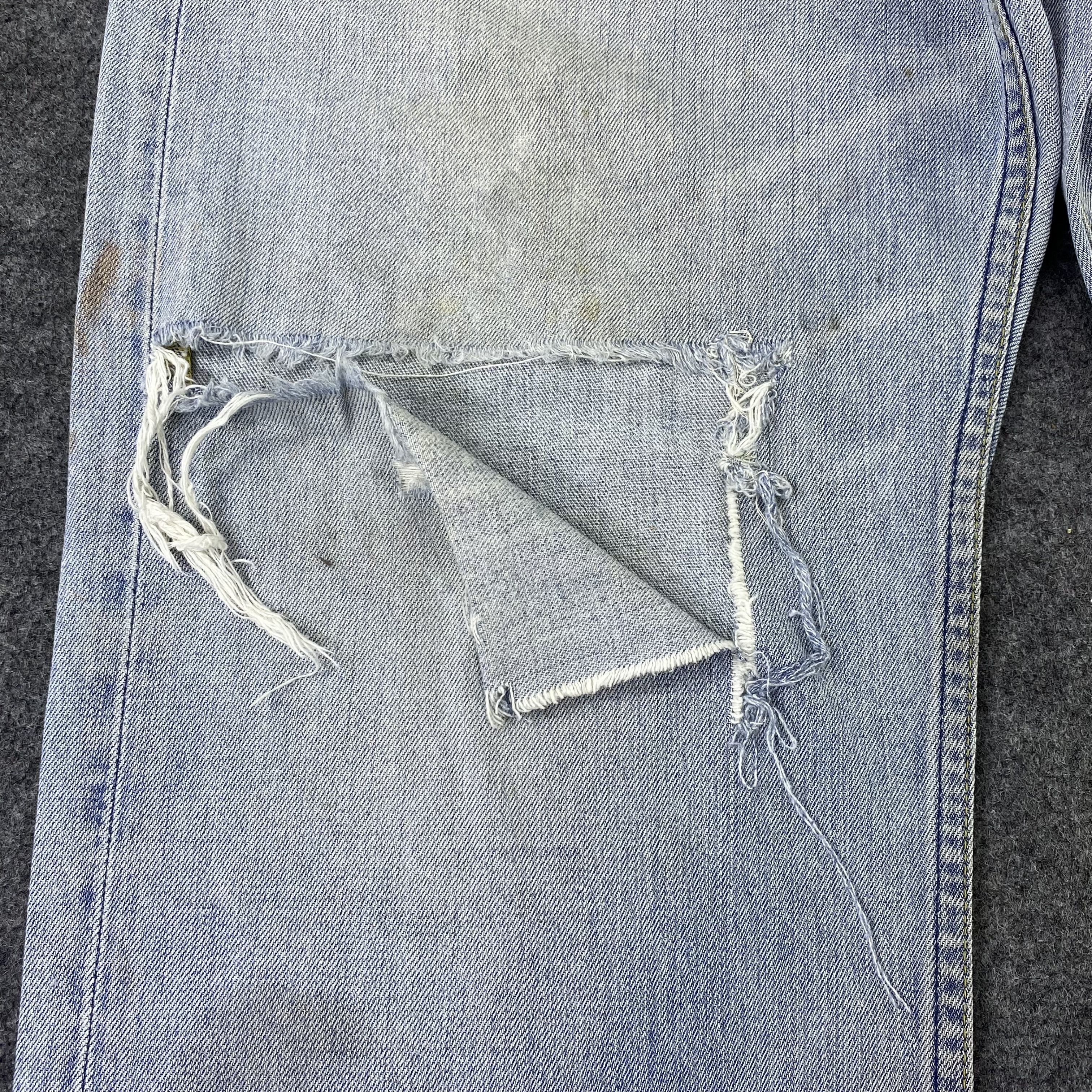 Jean × Levi's Vintage Levi's 504 Distress Blue Wash Jeans - J1150 Size US 32 / EU 48 - 8 Thumbnail