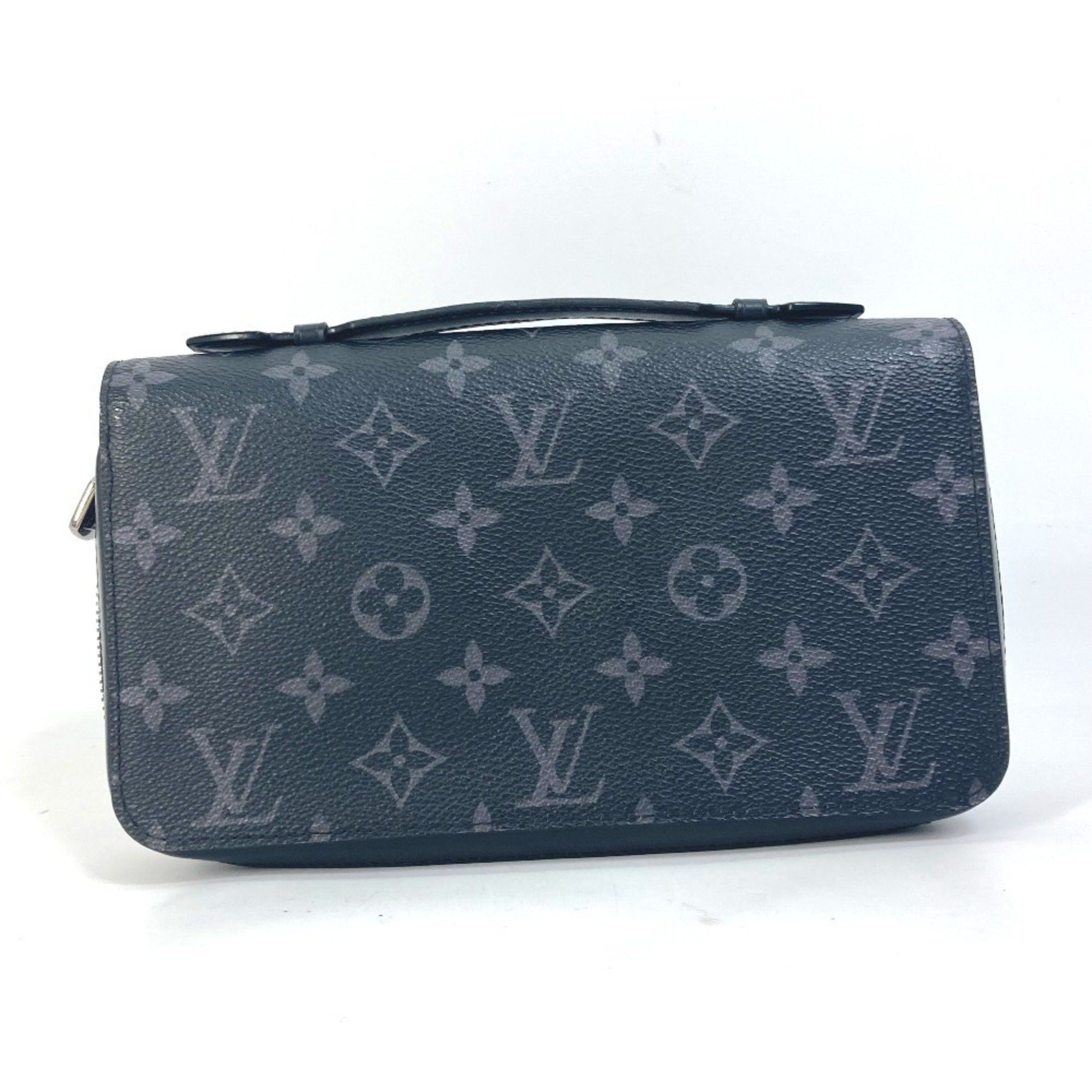 Louis Vuitton LOUIS VUITTON M61698 Monogram Eclipse Zippy XL Travel Case Round Long Wallet Canvas Men's Black Size ONE SIZE - 1 Thumbnail