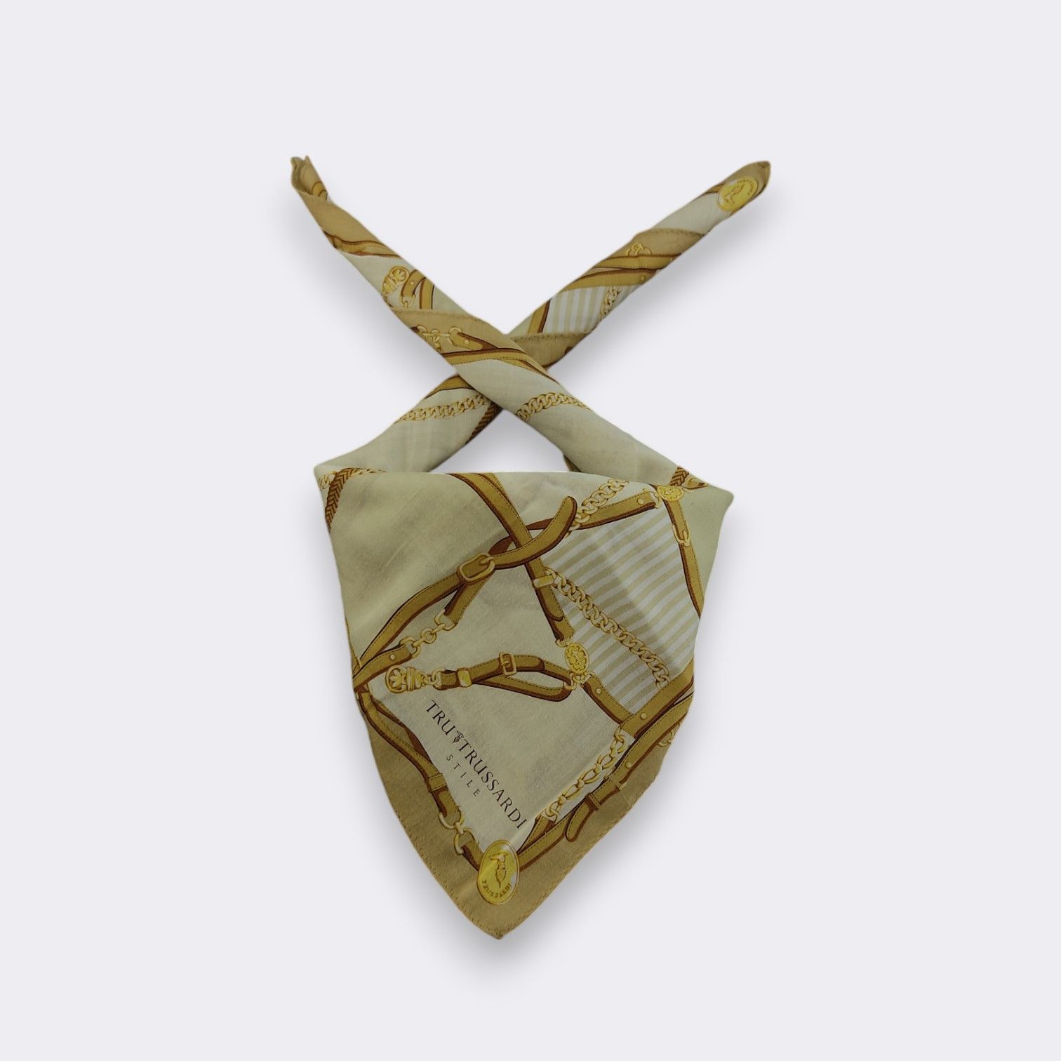 Trussardi Vintage Tru Trusssardi Handkerchief Neckerchief H019G Size ONE SIZE - 1 Thumbnail