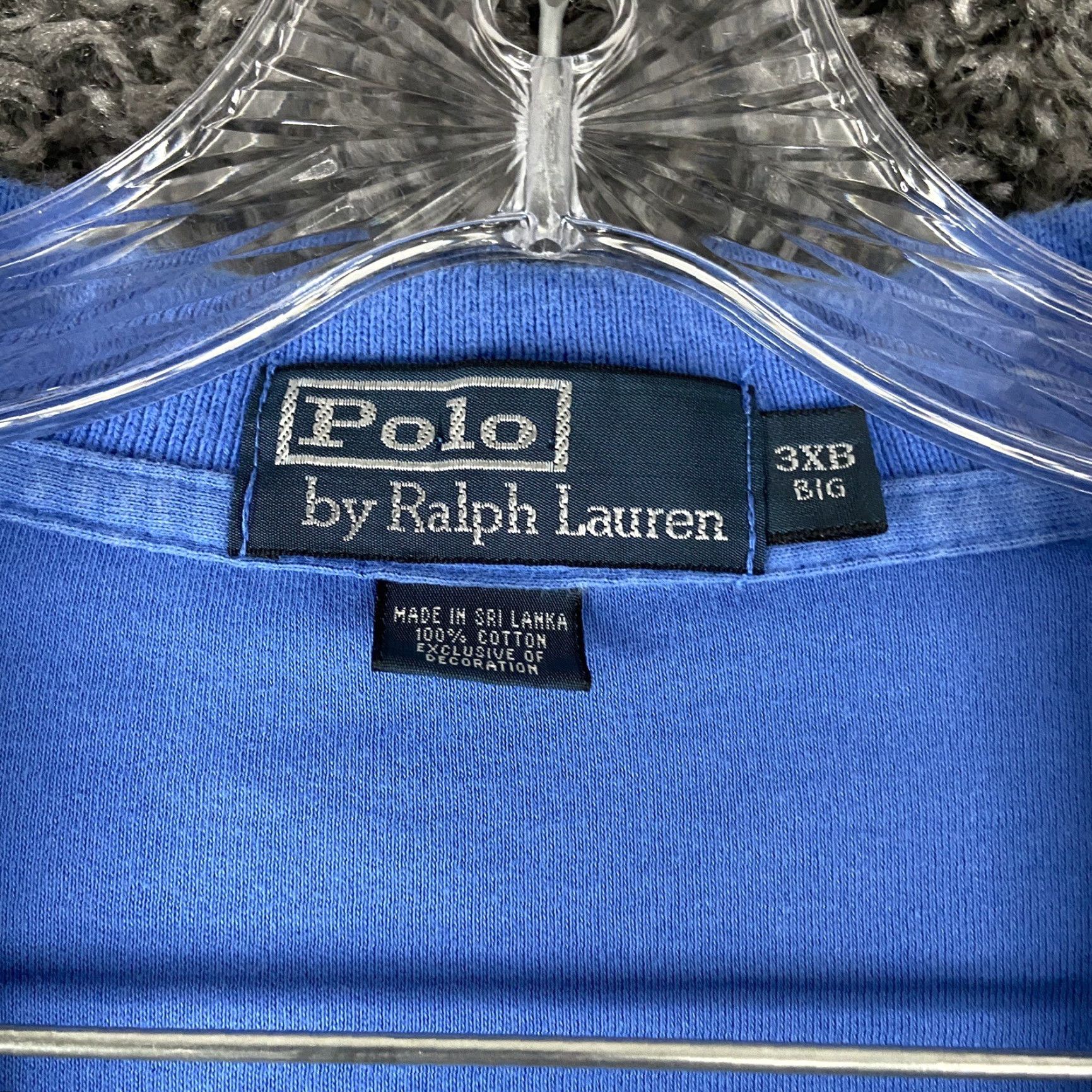 Polo Ralph Lauren Polo Ralph Lauren Polo Blue Polo Shirt 3XB Men's Short Sleeve Blue Big & Tall Size US XXL / EU 58 / 5 - 7 Thumbnail