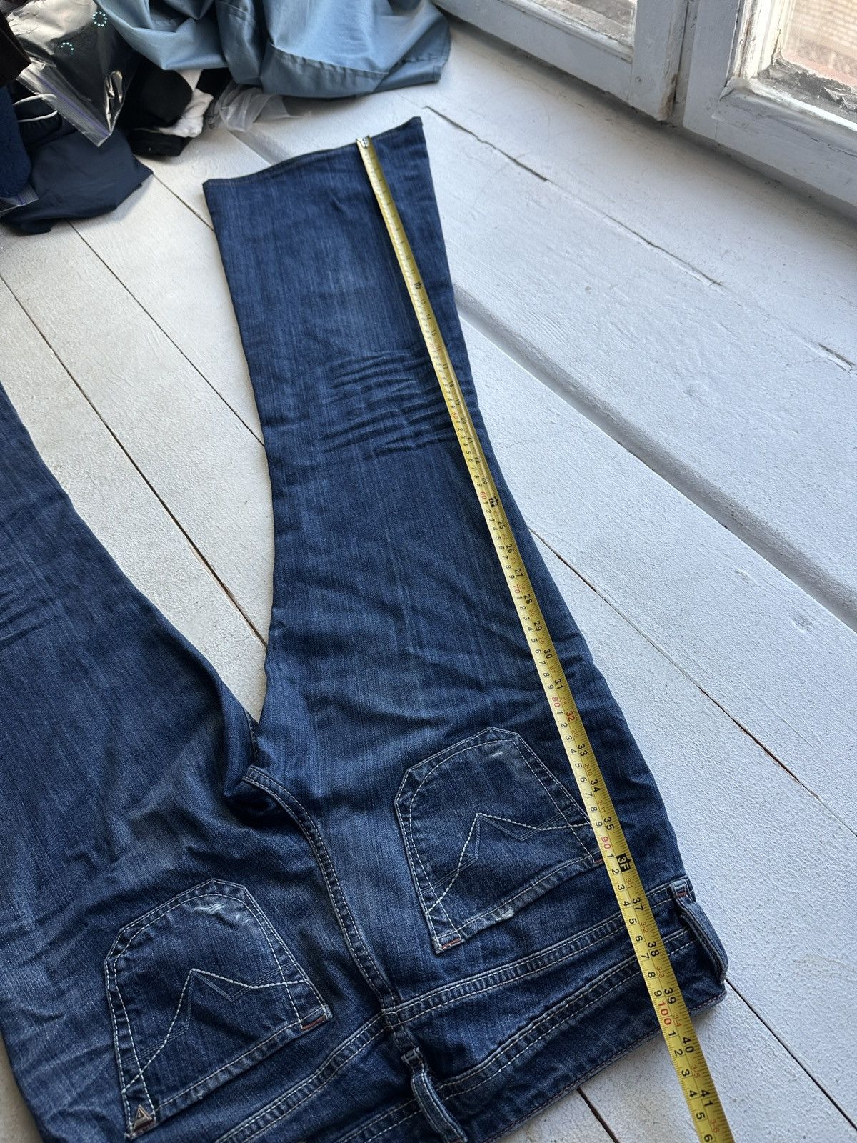 Guess FLARED 🚨00S GUESS WITH LOGO WOMEN BOOTCUT JEANS DARK BLUE Size 30" / US 8 / IT 44 - 12 Thumbnail