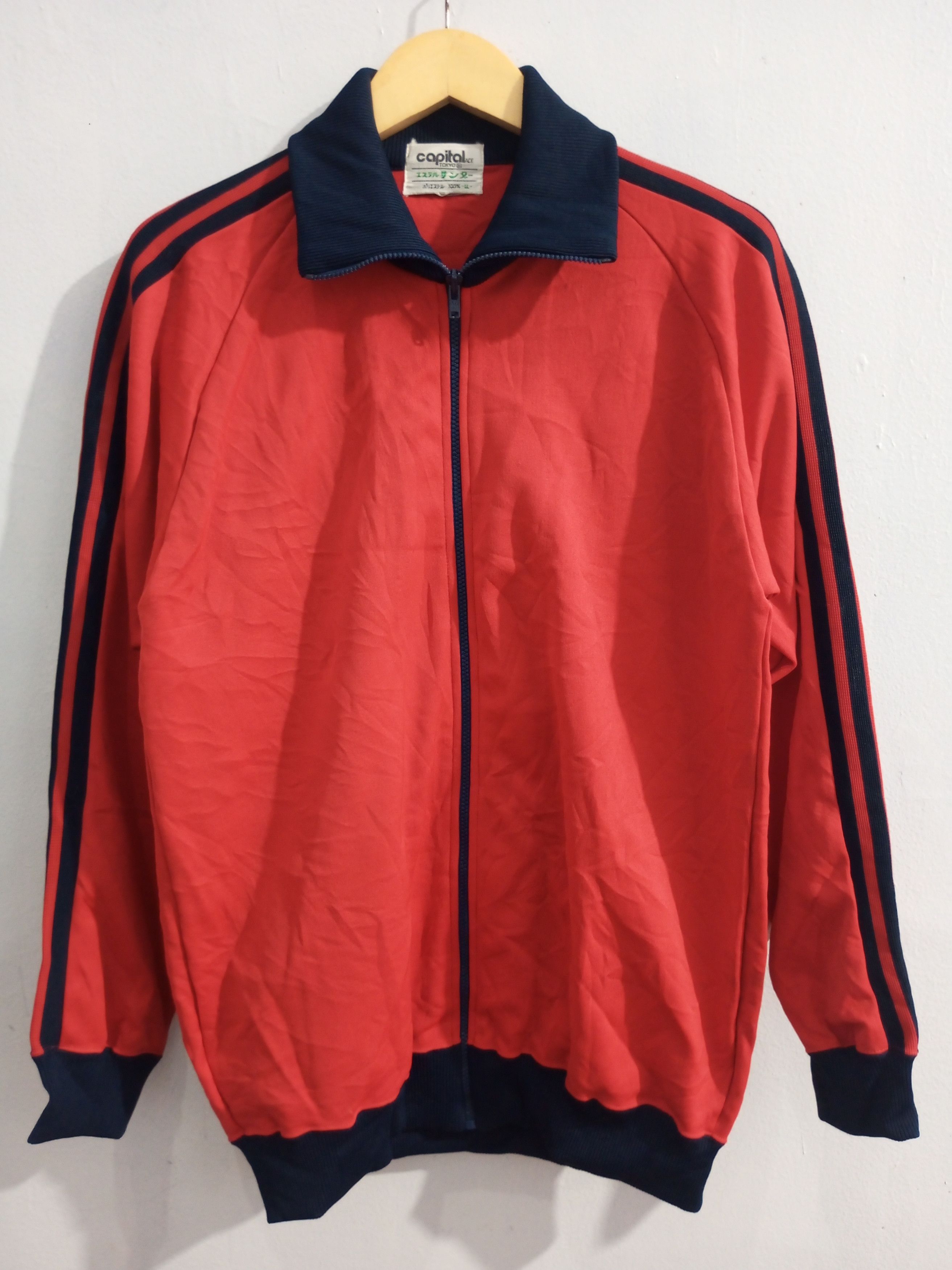 image of Capital Ace Tokyo Tracktop Jacket in Red, Men's (Size Large)