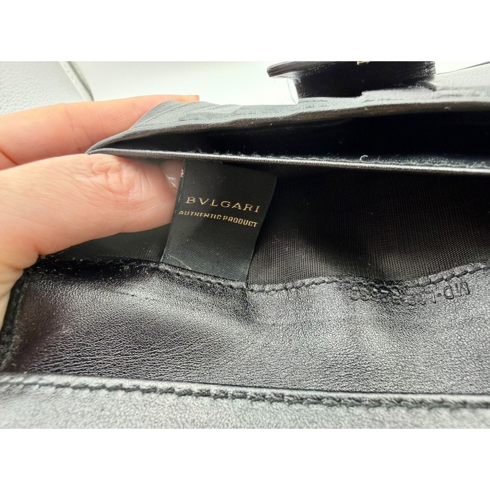 Bvlgari BVLGARI Weekend Long Wallet Gray Chevron MINT COND Size ONE SIZE - 8 Thumbnail