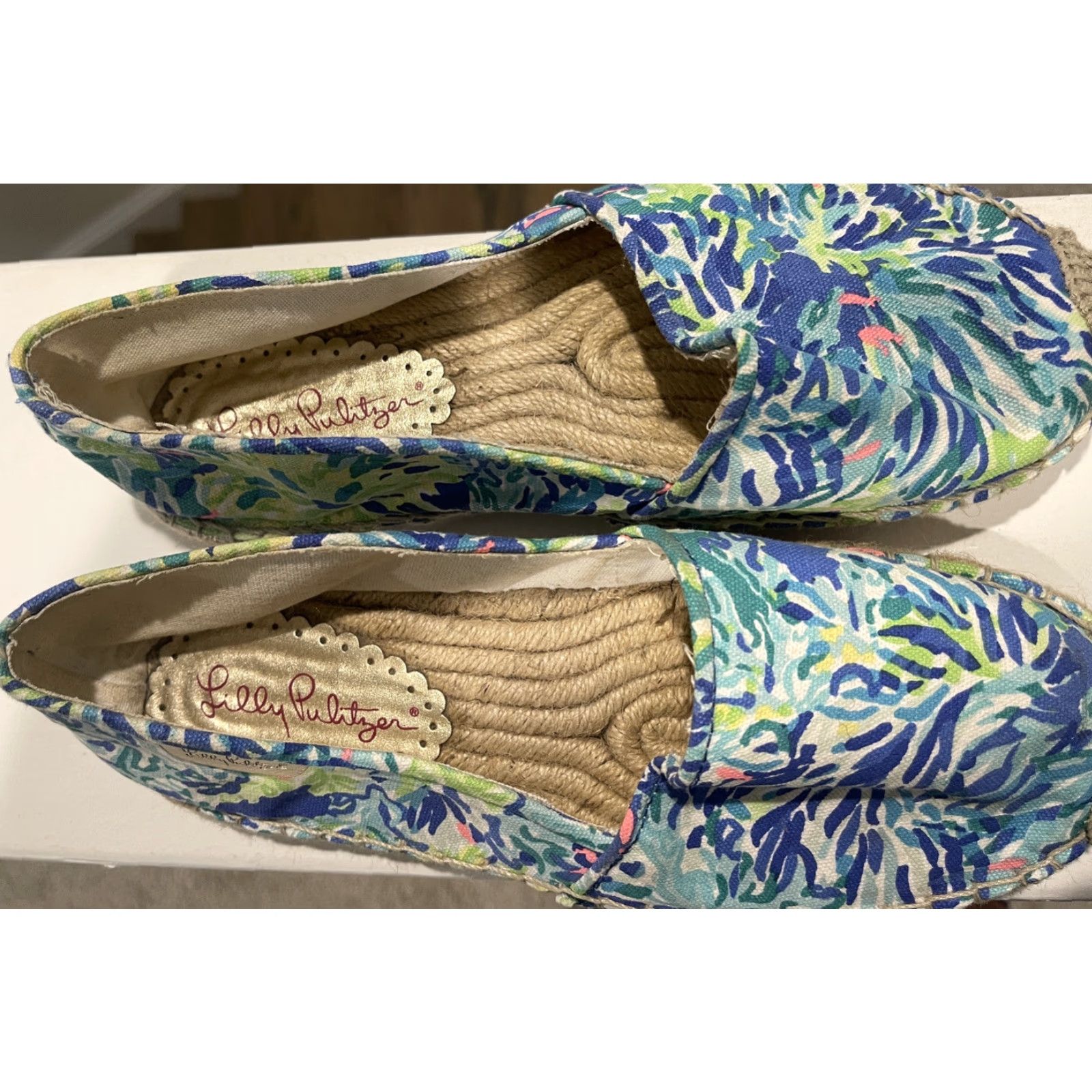 Lilly Pulitzer Lilly Pulitzer Lia Wade and Sea Multicolor Printed Espadrille 8 Women Sandal Flat Multicolor 8 Size US 8 / IT 38 - 3 Thumbnail