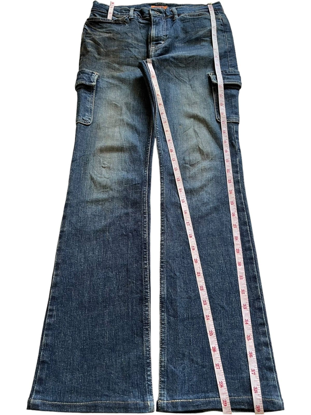 Japanese Brand × OMNIGOD × Tornado Mart Vintage Japanese Omnigod Cargo Style Mud Wash Bootcut Jeans Size US 28 / EU 44 - 13 Thumbnail