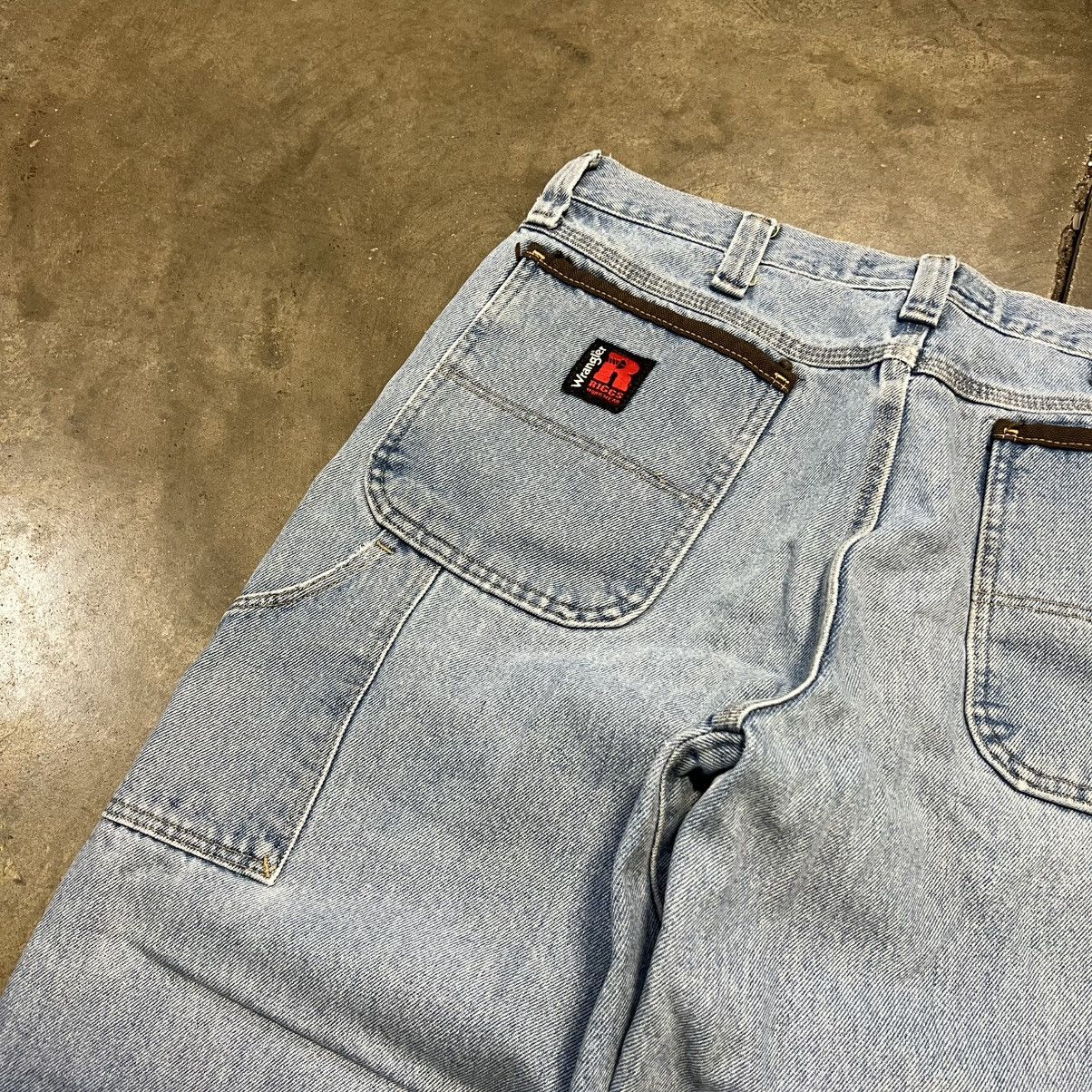 Vintage × Wrangler Vintage Wrangler Riggs Carpenter Workwear Jeans Baggy Faded Size US 36 / EU 52 - 4 Thumbnail