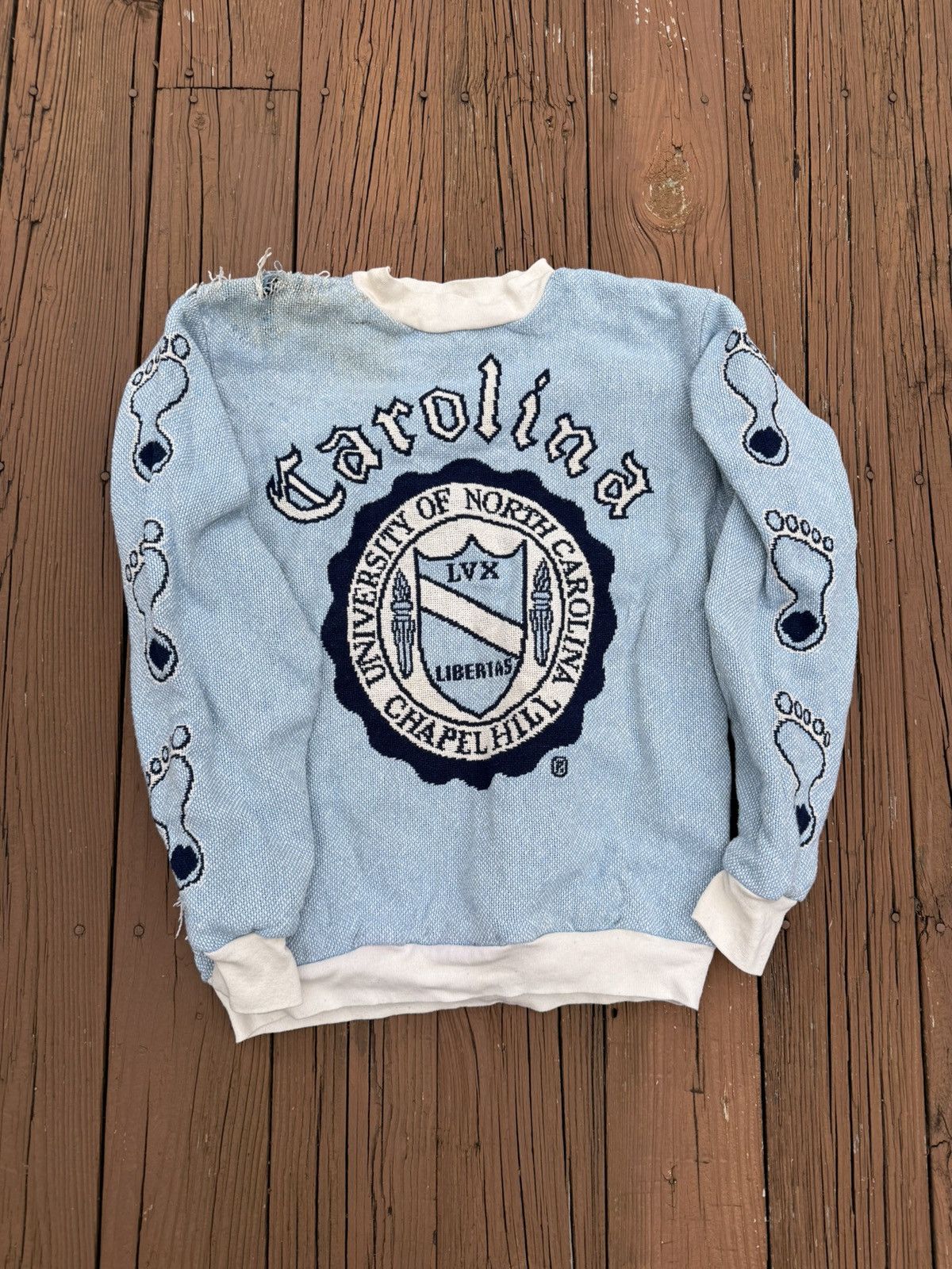 Other Vintage UNC Chapel Hill Knit Sweater Size US L / EU 52-54 / 3 - 1 Thumbnail