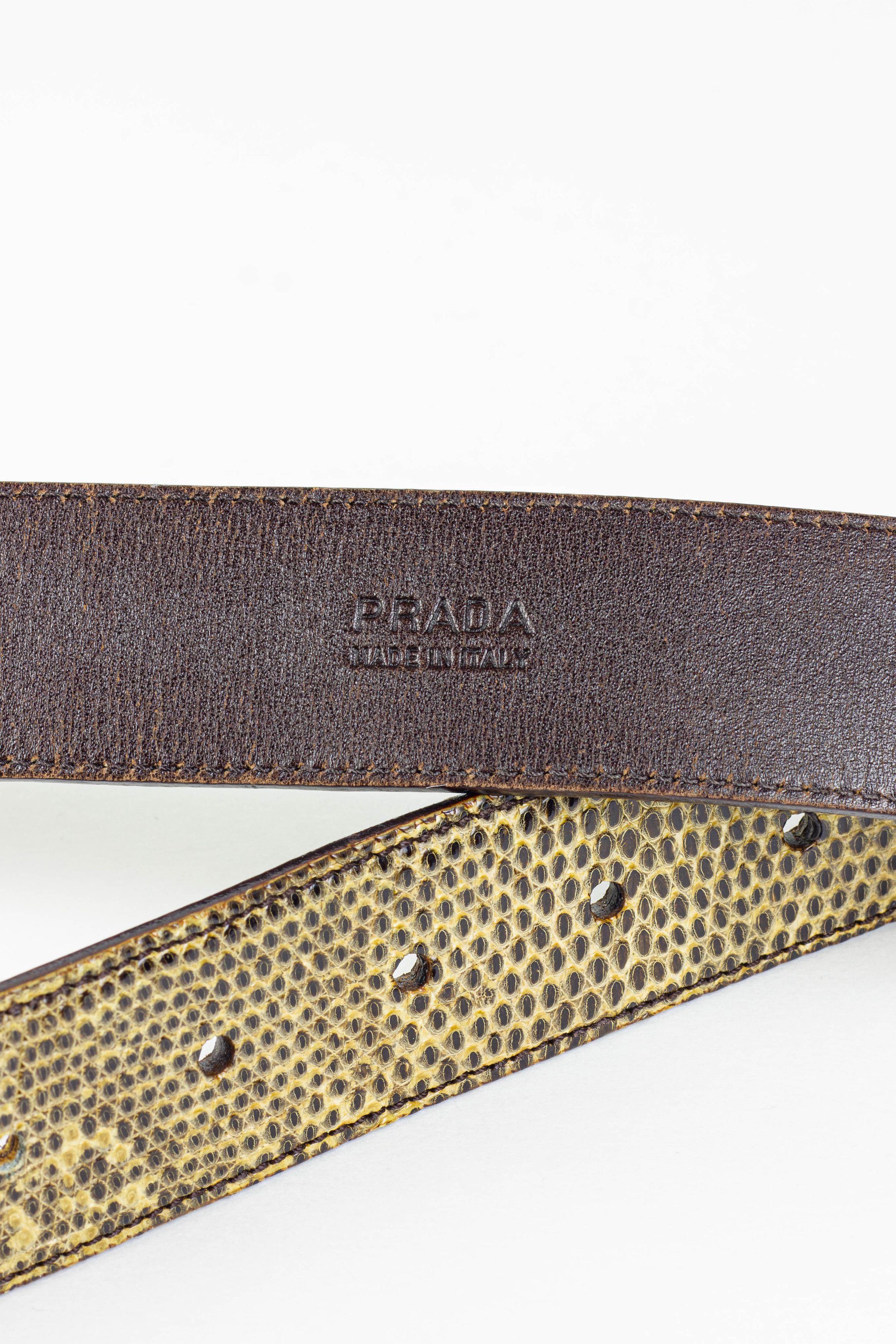 Prada PRADA LIZARD BELT Size 32 - 3 Thumbnail