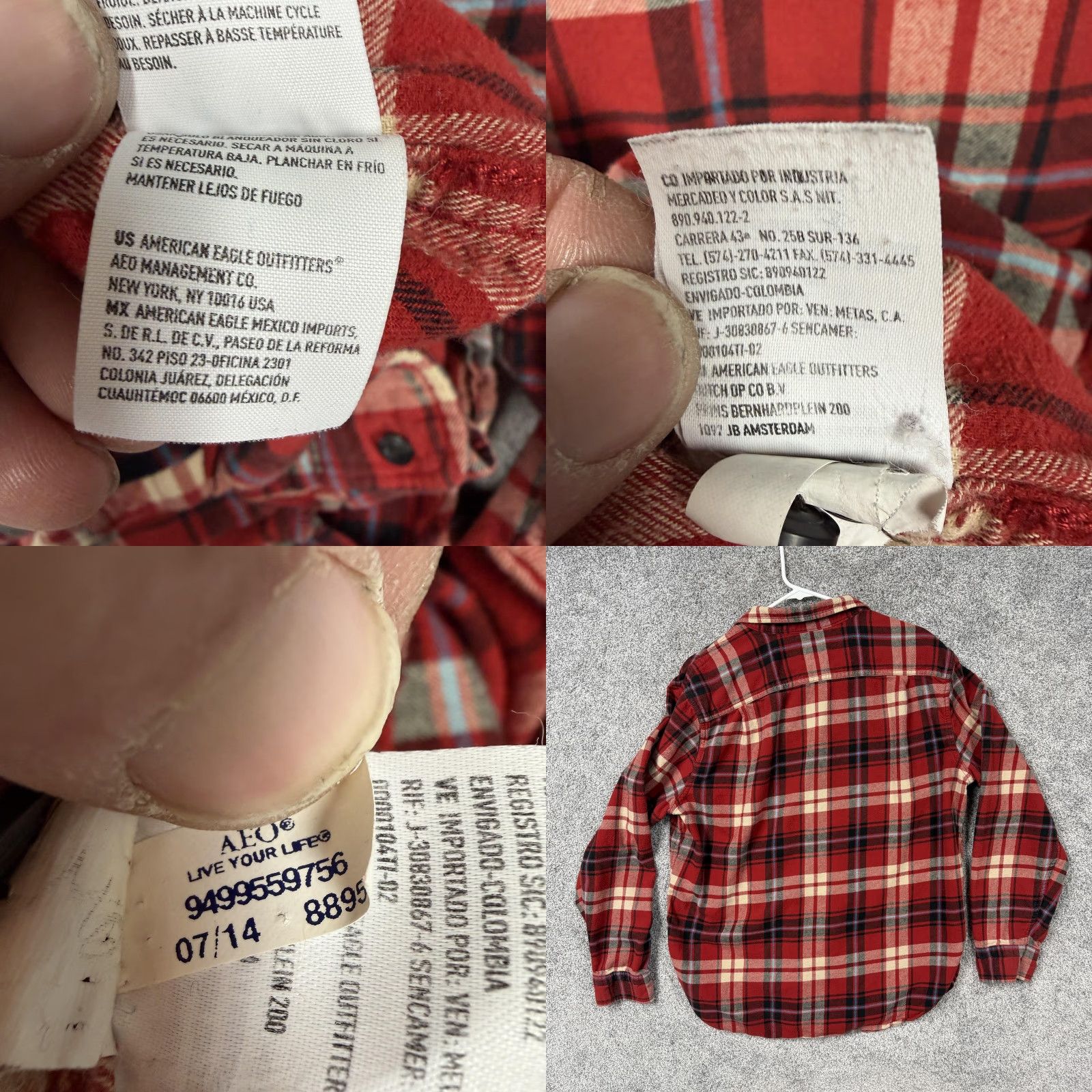 American Eagle Outfitters American Eagle Outfitters Shirt Womens XL Plus Classic Fit Red Plaid Flannel Size XL / US 12-14 / IT 48-50 - 8 Thumbnail