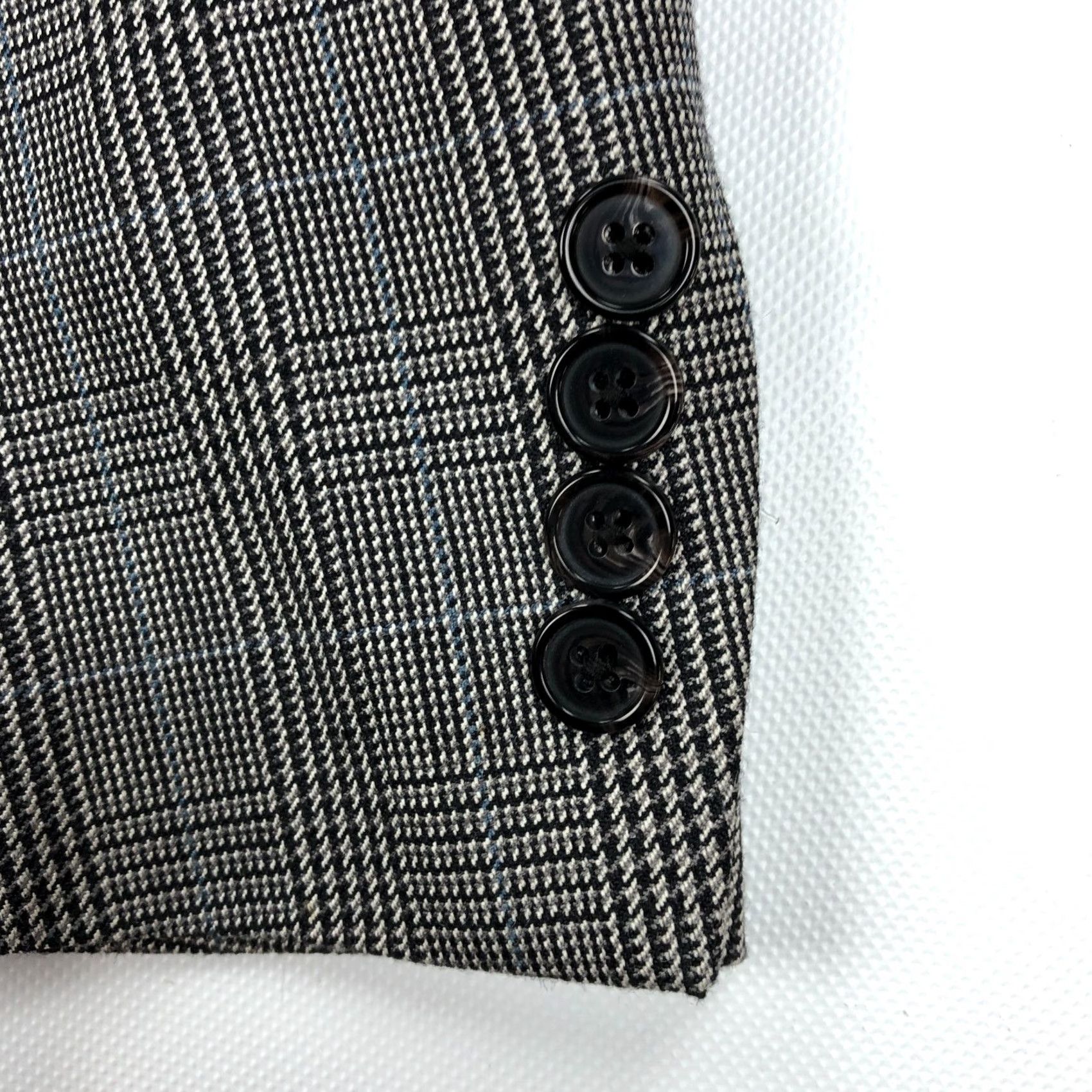 Ralph Lauren Ralph Lauren Blazer Wool Glen Check Mens 42L Gray Prince Wales Double Vent Notch Lapel 2 Button Suit Jacket Sport Coat Size 42R - 3 Thumbnail