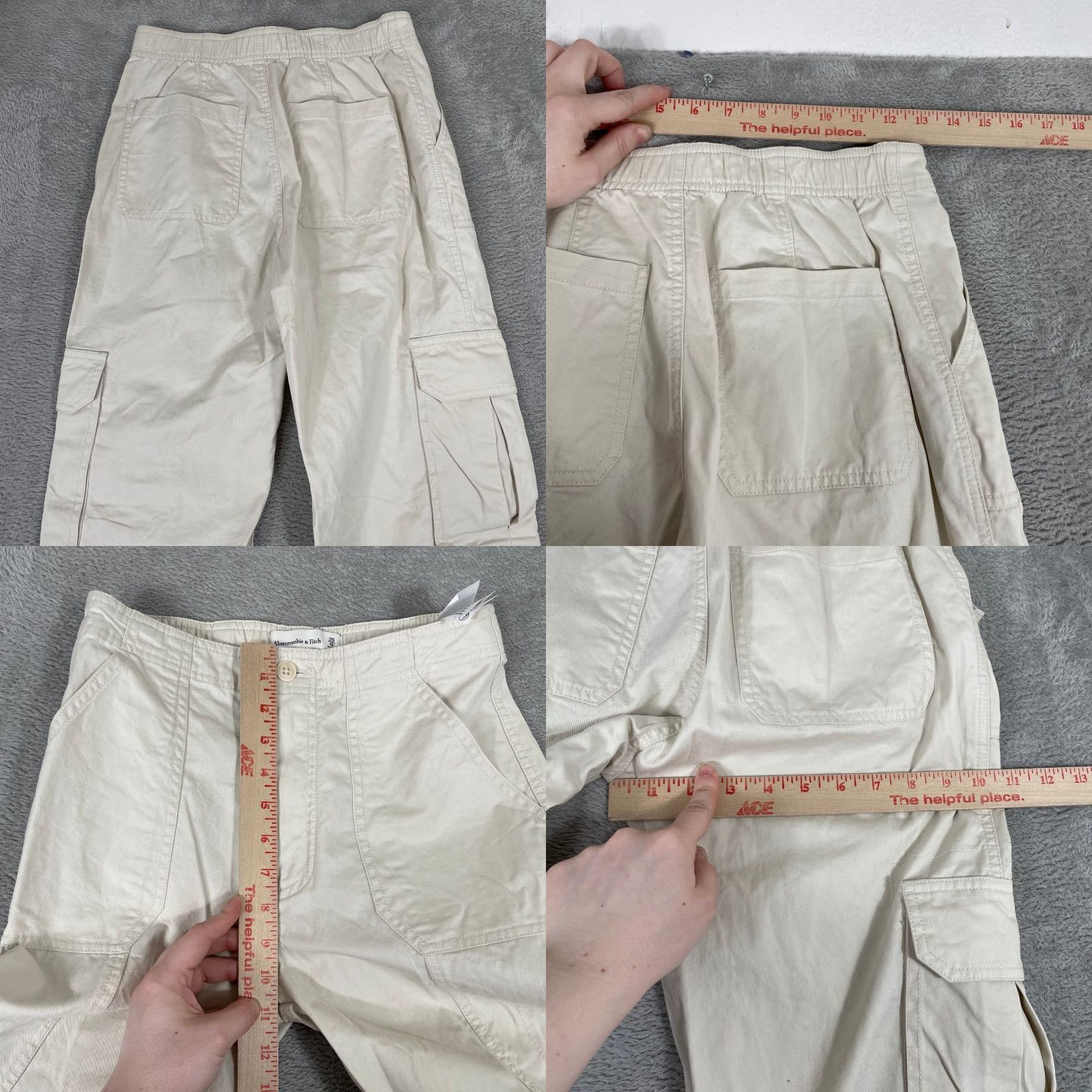 Abercrombie & Fitch Abercrombie & Fitch Cargo Pants Womens 25 Beige Straight Leg Gorpcore Utility Pants Shirt: Pants Size 42" / US 20 - 8 Thumbnail