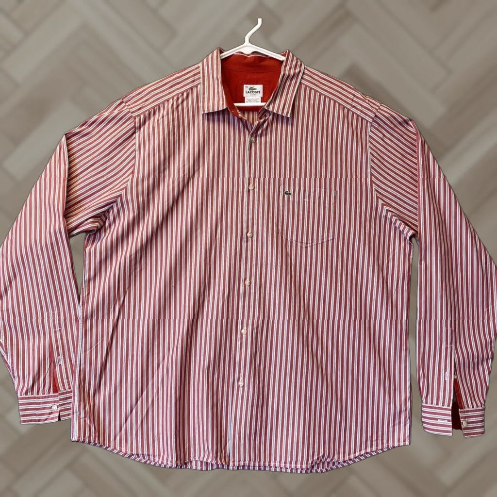 Lacoste Lacoste Dress Shirt Mens XXL Striped Button-Down Casual Slim 46 40-75 Multicolor Size US XXL / EU 58 / 5 - 1 Thumbnail