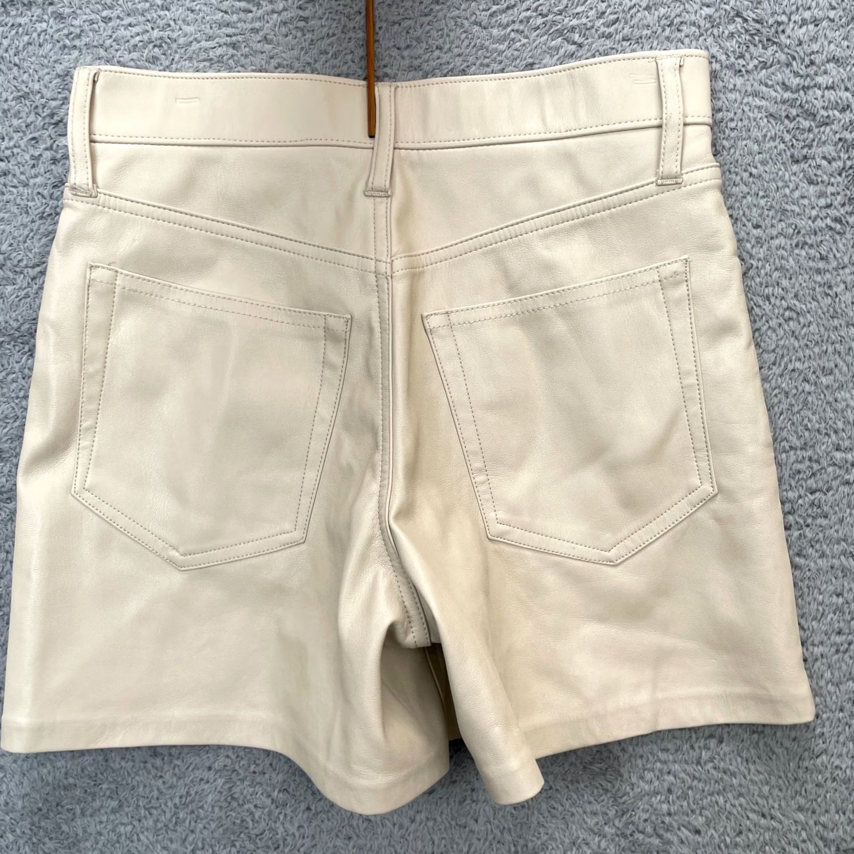 Abercrombie & Fitch VINTAGE Abercrombie & Fitch Shorts Womens 26 Beige High Rise Lined 5-Pocket Chino City Preppy Casual Size 28" / US 6 / IT 42 - 6 Thumbnail