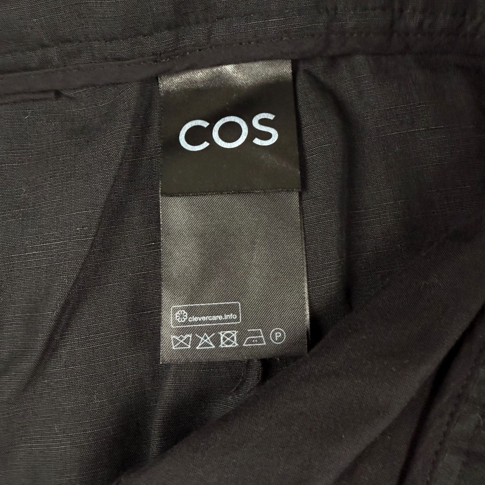 Cos COS Dress Pants Women's EU 40 Lyocell Linen Pleated Wide-Leg High Waist Black Pants Size 27" / US 4 / IT 40 - 4 Thumbnail