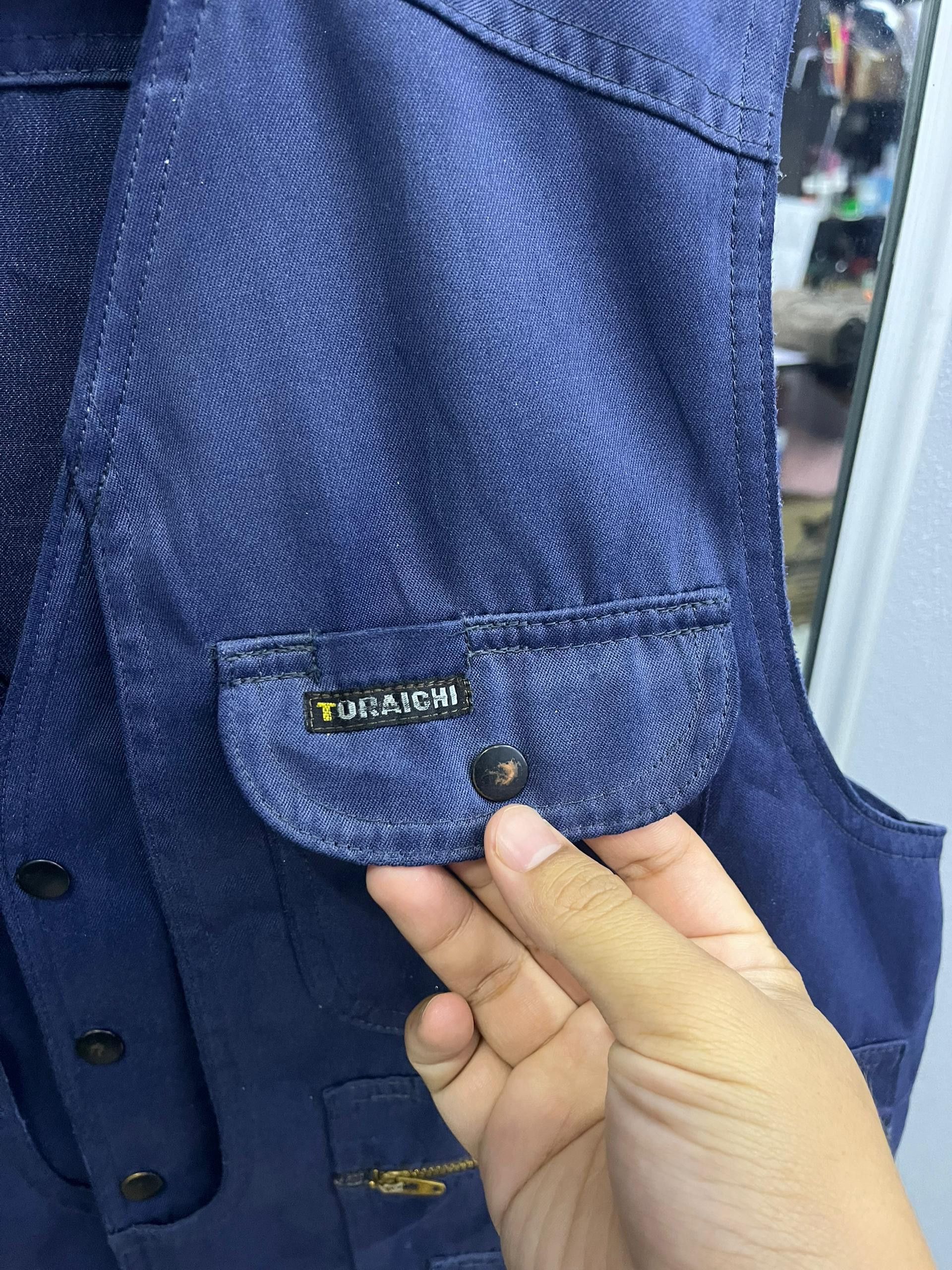 Japanese Brand Toraichi Japanese Workwear Utility Vest Indigo Size US M / EU 48-50 / 2 - 4 Thumbnail
