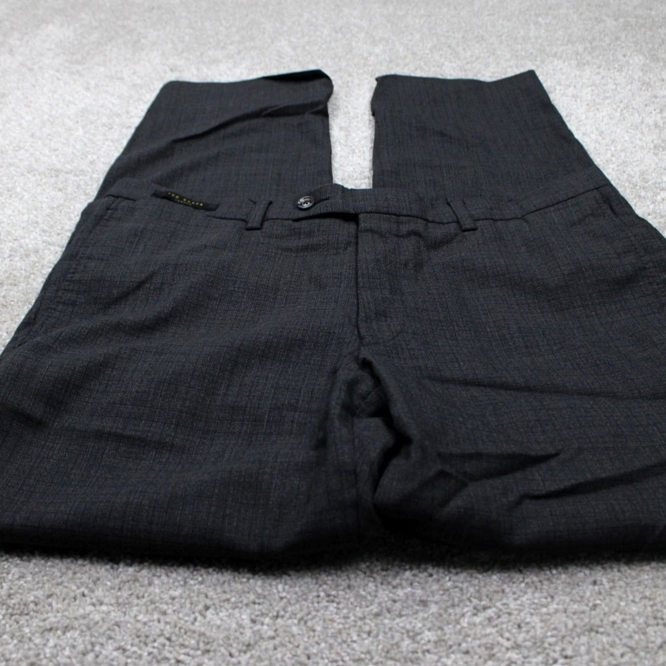 Ted Baker Ted Baker London Dress Pants Mens 36R Black Wool Flat Front Inseam 32" Casual Formal 100% Wool Slob? Size US 36 / EU 52 - 2 Thumbnail