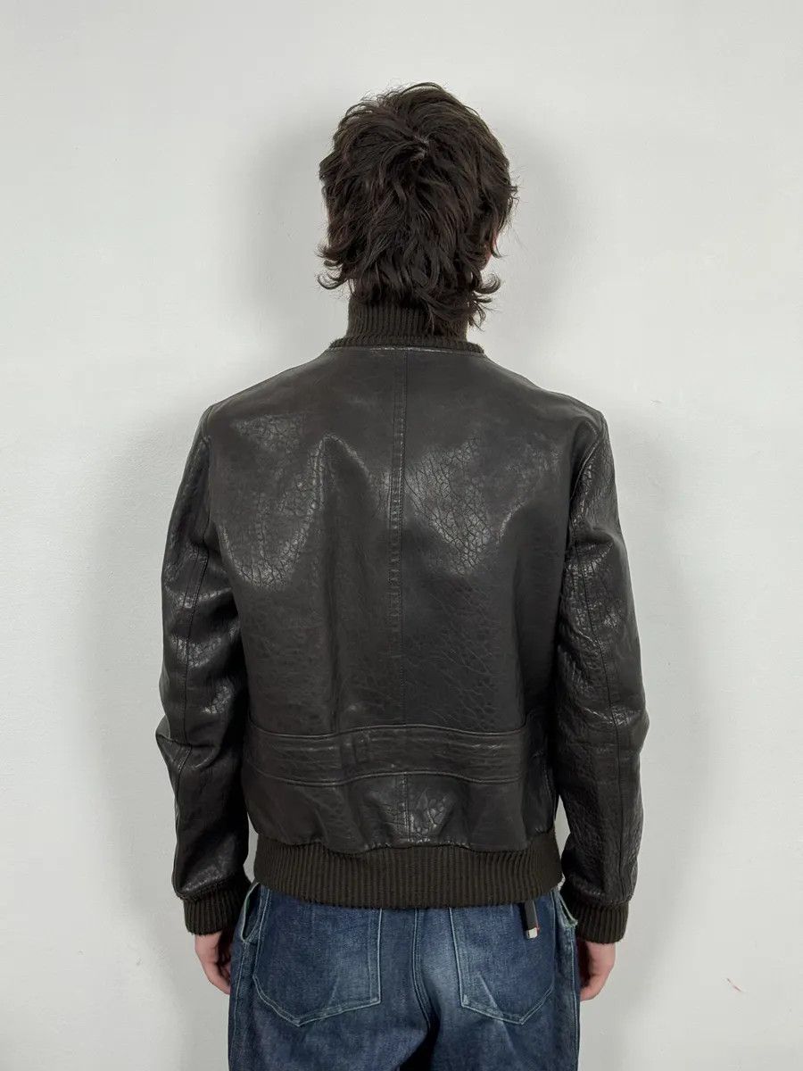 Gucci AW2011 Gucci Brown Buttoned Grained Leather Jacket Size US M / EU 48-50 / 2 - 4 Thumbnail