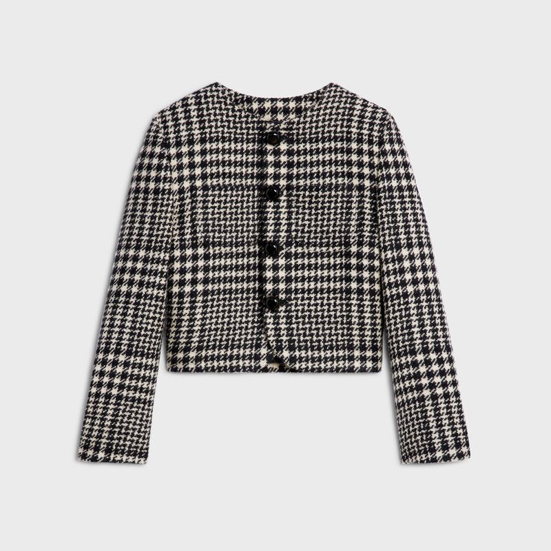 Celine o1w1db10526 2V44X3 Verneuil jacket in Black/White Size XS / US 0-2 / IT 36-38 - 1 Thumbnail