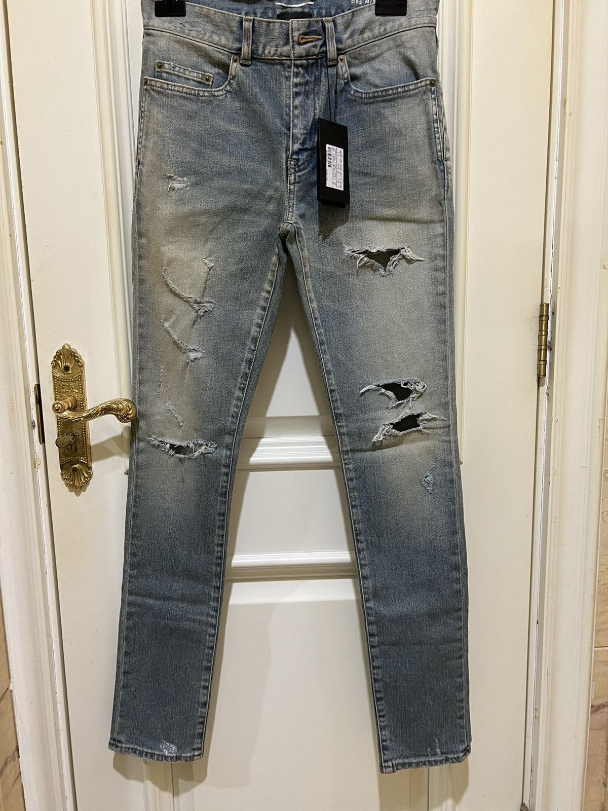 Saint Laurent Paris D02 destroyed jeans Sz28 Size US 28 / EU 44 - 1 Thumbnail
