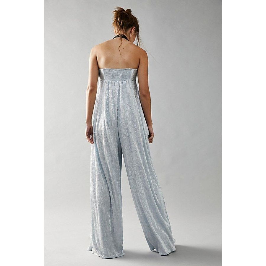 Free People New Free People Olivia Strapless Metallic Jumpsuit $300 Sz S Size 28" / US 6 / IT 42 - 3 Thumbnail