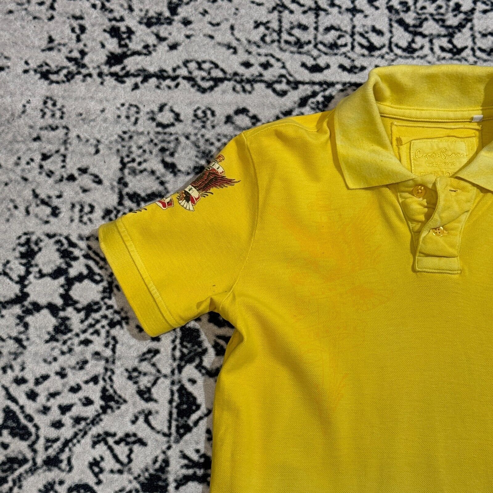 Ed Hardy × Vintage Cipo&Baxx Yellow Cotton Polo Shirt Size M Ed Hardy Christian Size US M / EU 48-50 / 2 - 11 Thumbnail