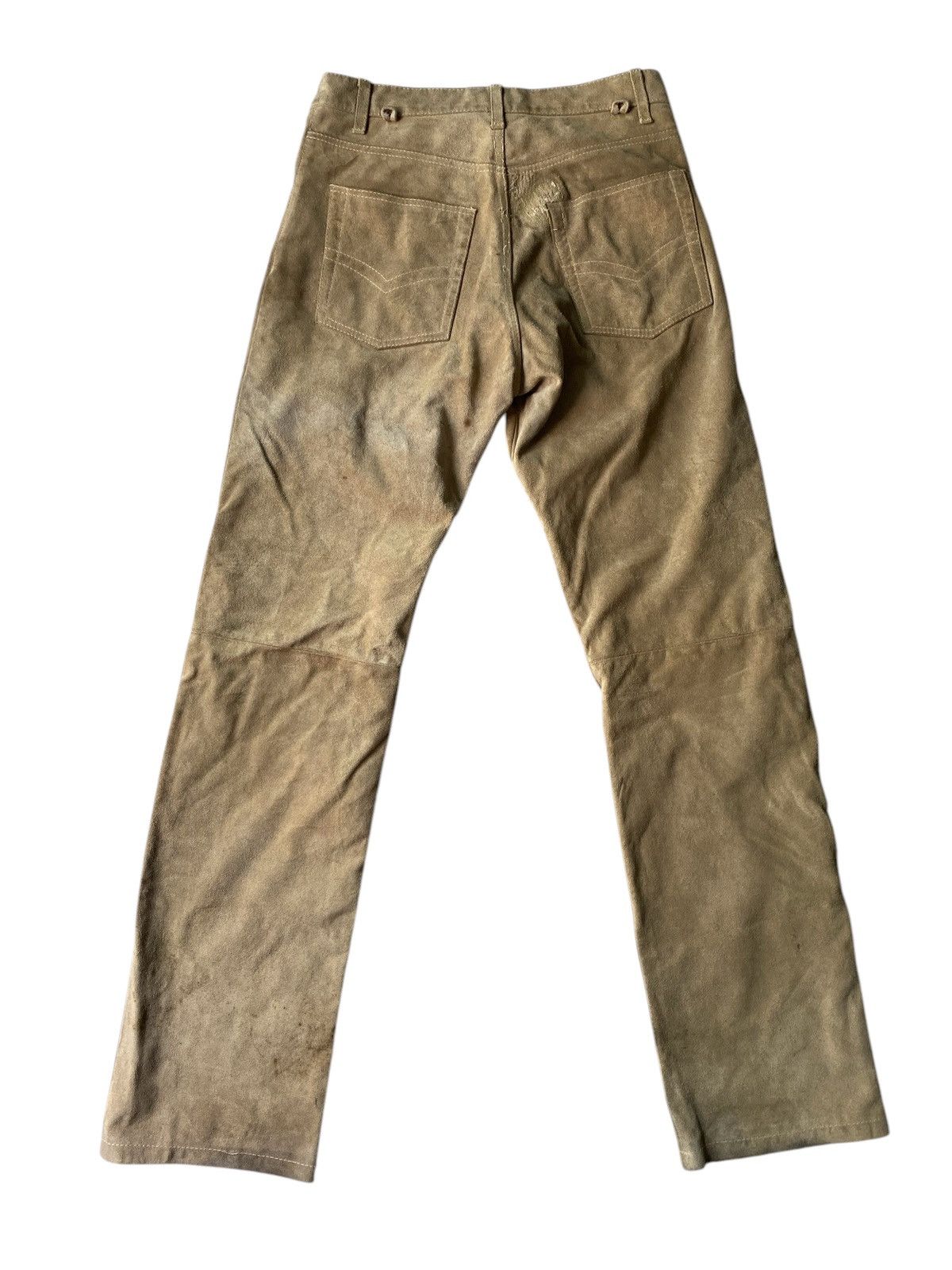 Japanese Brand × Le Grande Bleu (L.G.B.) × Vintage VINTAGE LARRY CAPS "saiz 28" LEATHER BEEF PANTS NICE DESIGN Size US 28 / EU 44 - 6 Thumbnail