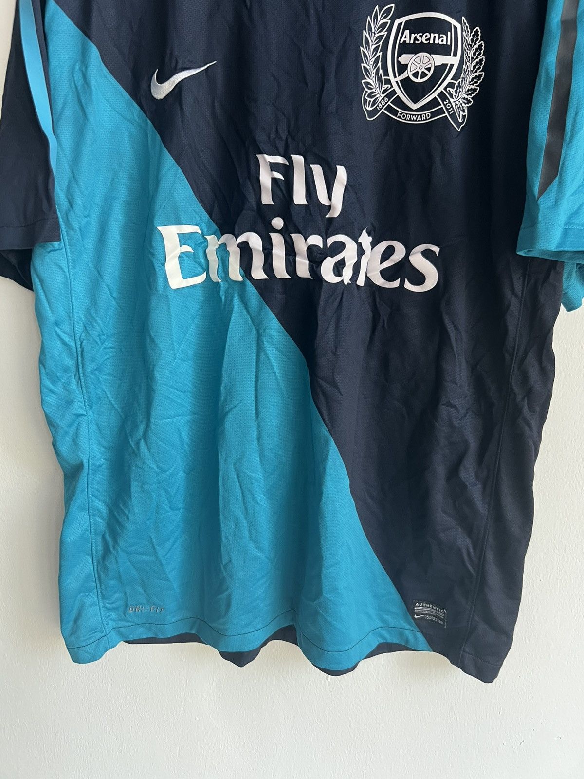 Nike Original 2011-12 Nike Arsenal FC Away Jersey X-Large X-Large Size US XL / EU 56 / 4 - 3 Thumbnail