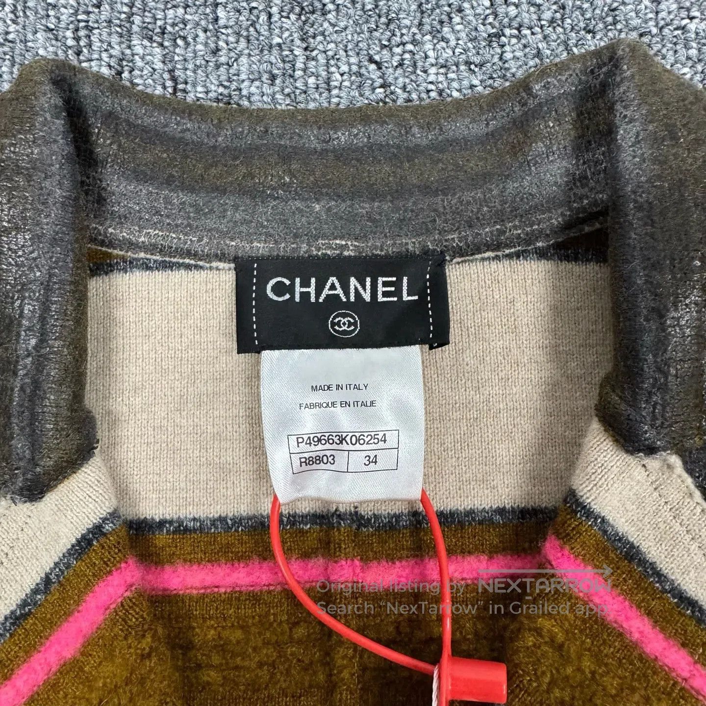 Chanel Chanel size34 Badge buckle, striped, double-pocketed jacket Size S / US 4 / IT 40 - 5 Thumbnail
