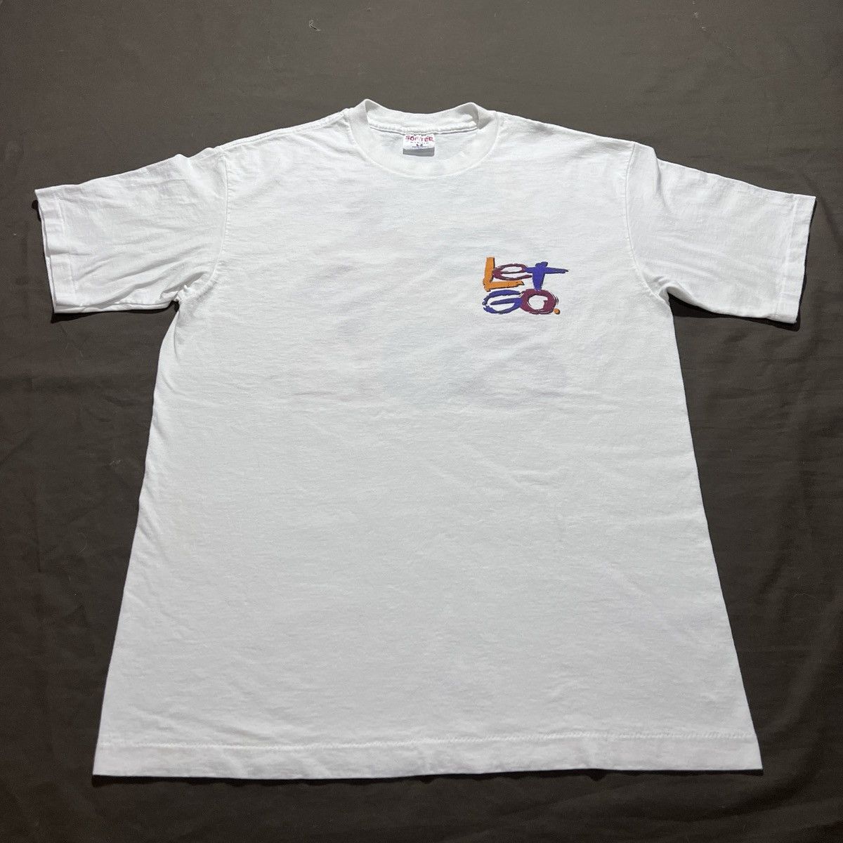 Vintage Vintage 90s Let Go Let God Bible Holy God Jesus Promo Tee Size US L / EU 52-54 / 3 - 5 Thumbnail