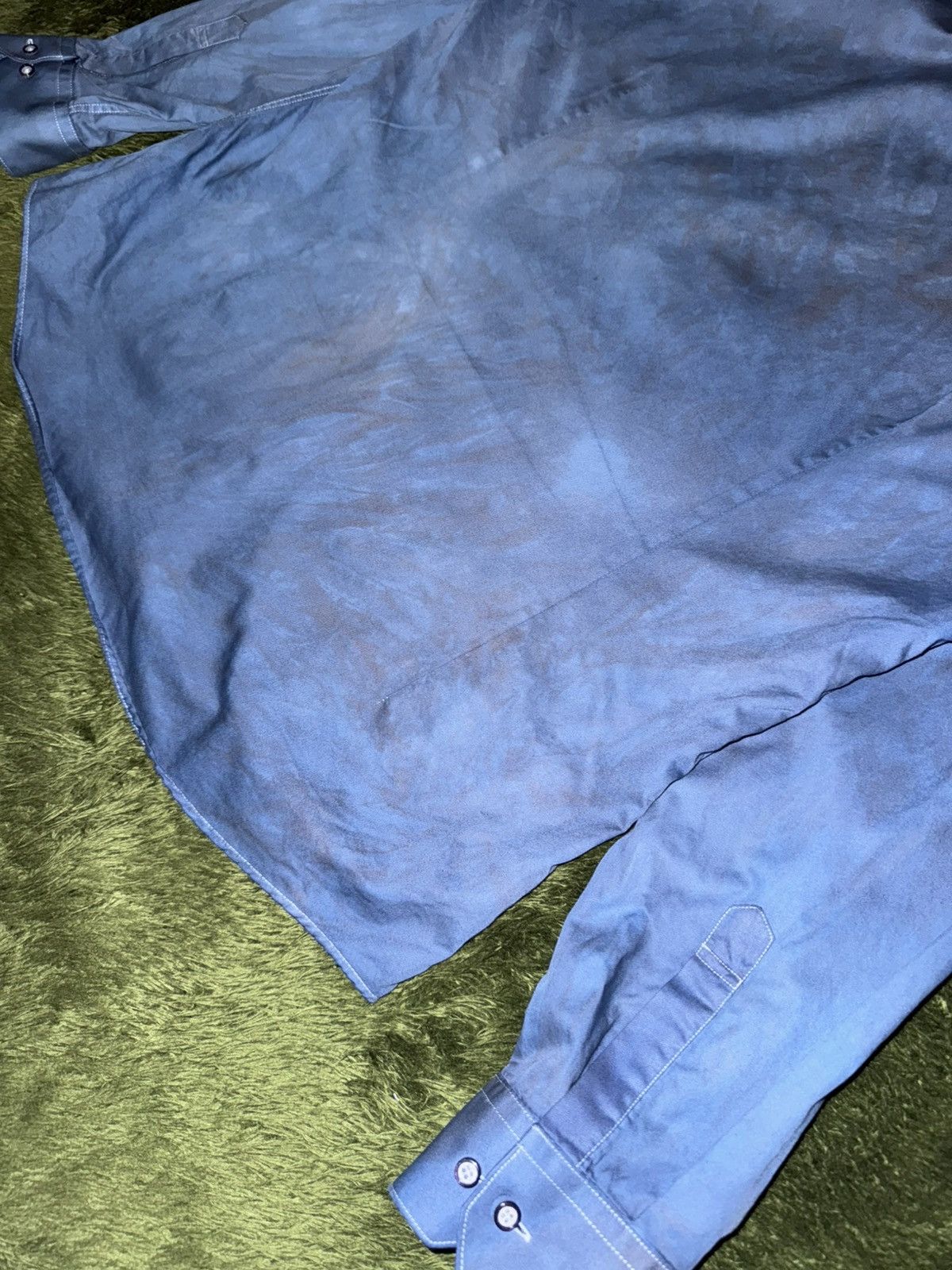 S.T. Dupont S.T. Dupont Classic Natural Indigo-Dyed Cotton Shirt Size US L / EU 52-54 / 3 - 9 Thumbnail