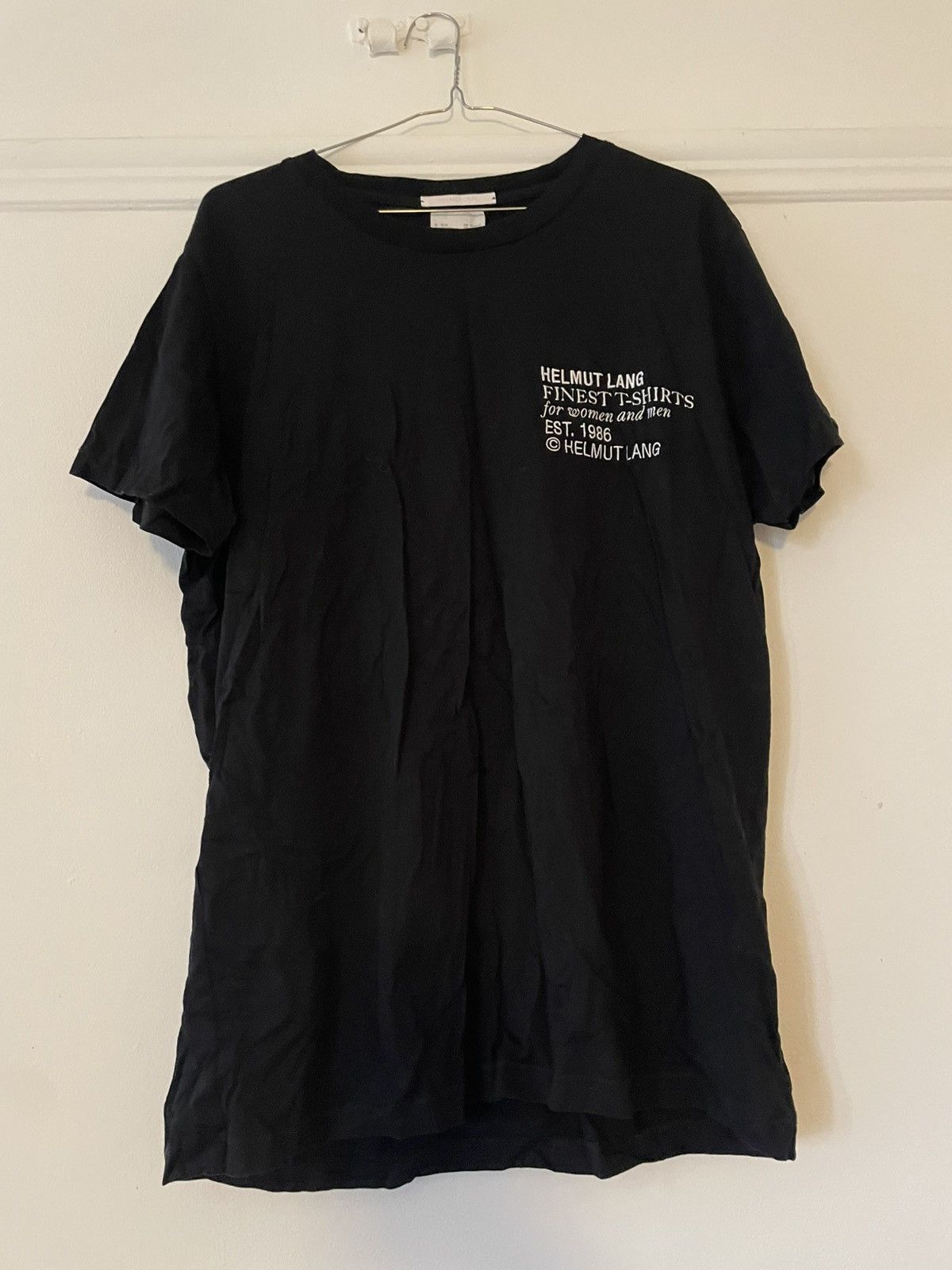 Helmut Lang Helmut Lang black unisex Standard Tee Shirt Size US XL / EU 56 / 4 - 1 Thumbnail