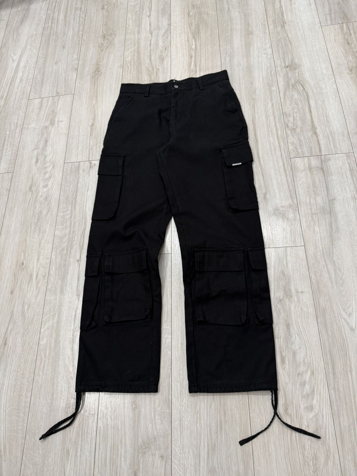 Represent Clo. Represent Men’s Wide Leg Cargo Baggy Trousers Rick Owens Size US 30 / EU 46 - 3 Thumbnail