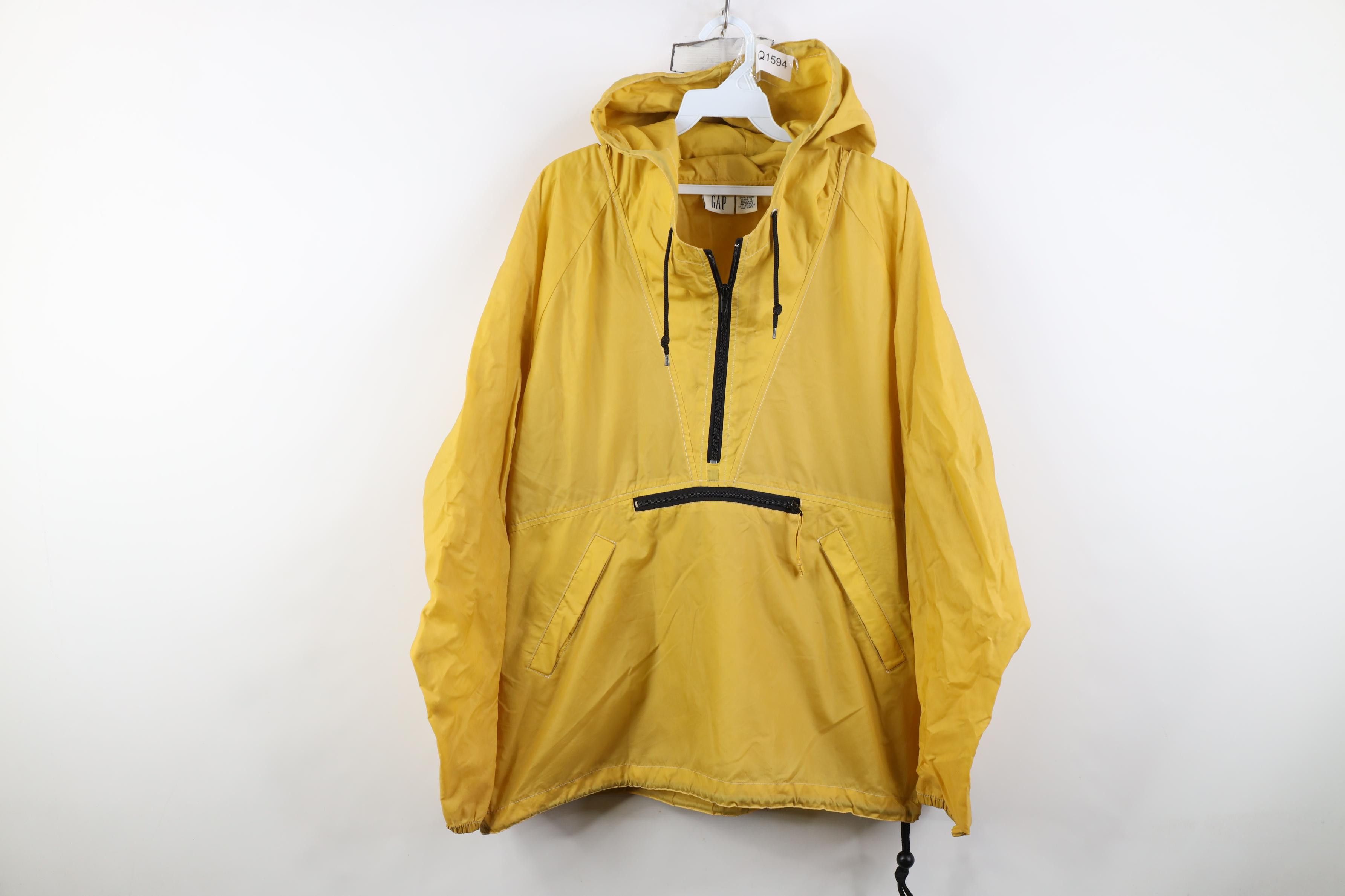 Gap Vintage 90s Gap Anorak Nylon Jacket Navy Yellow Size XL | Grailed