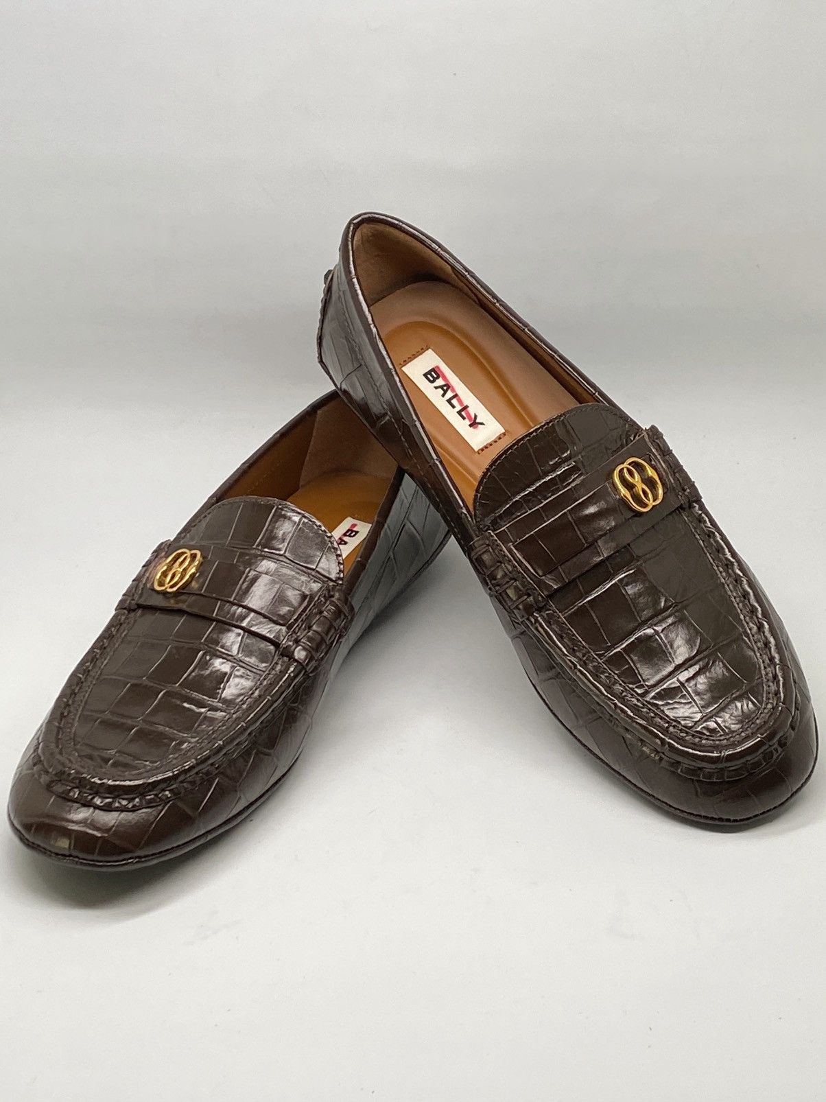 Bally Bally Keeper Croc-Embossed Leather Driving Loafers size 7.5 Size US 7.5 / EU 40-41 - 4 Thumbnail